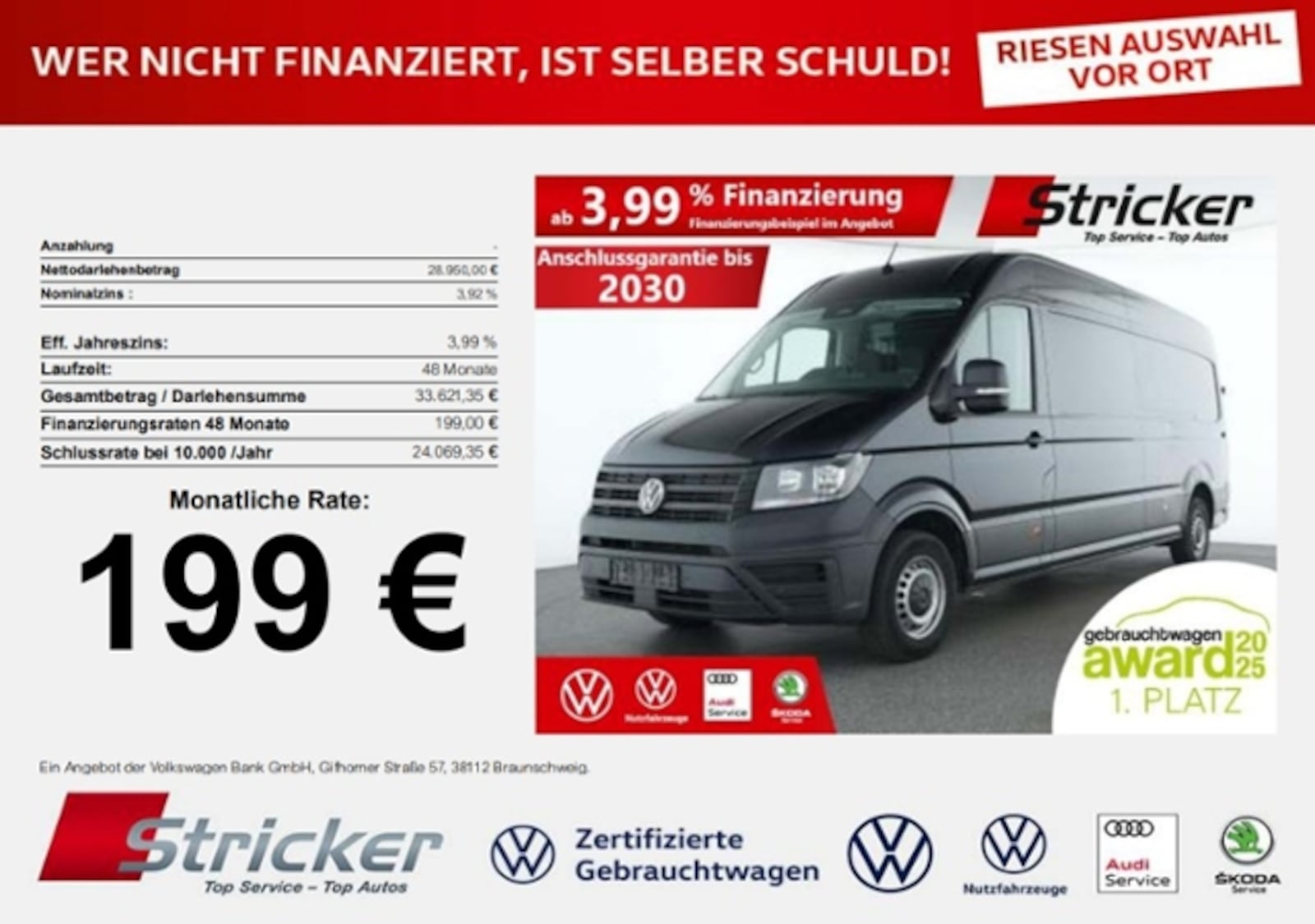 Volkswagen Crafter Kasten langer Radstand