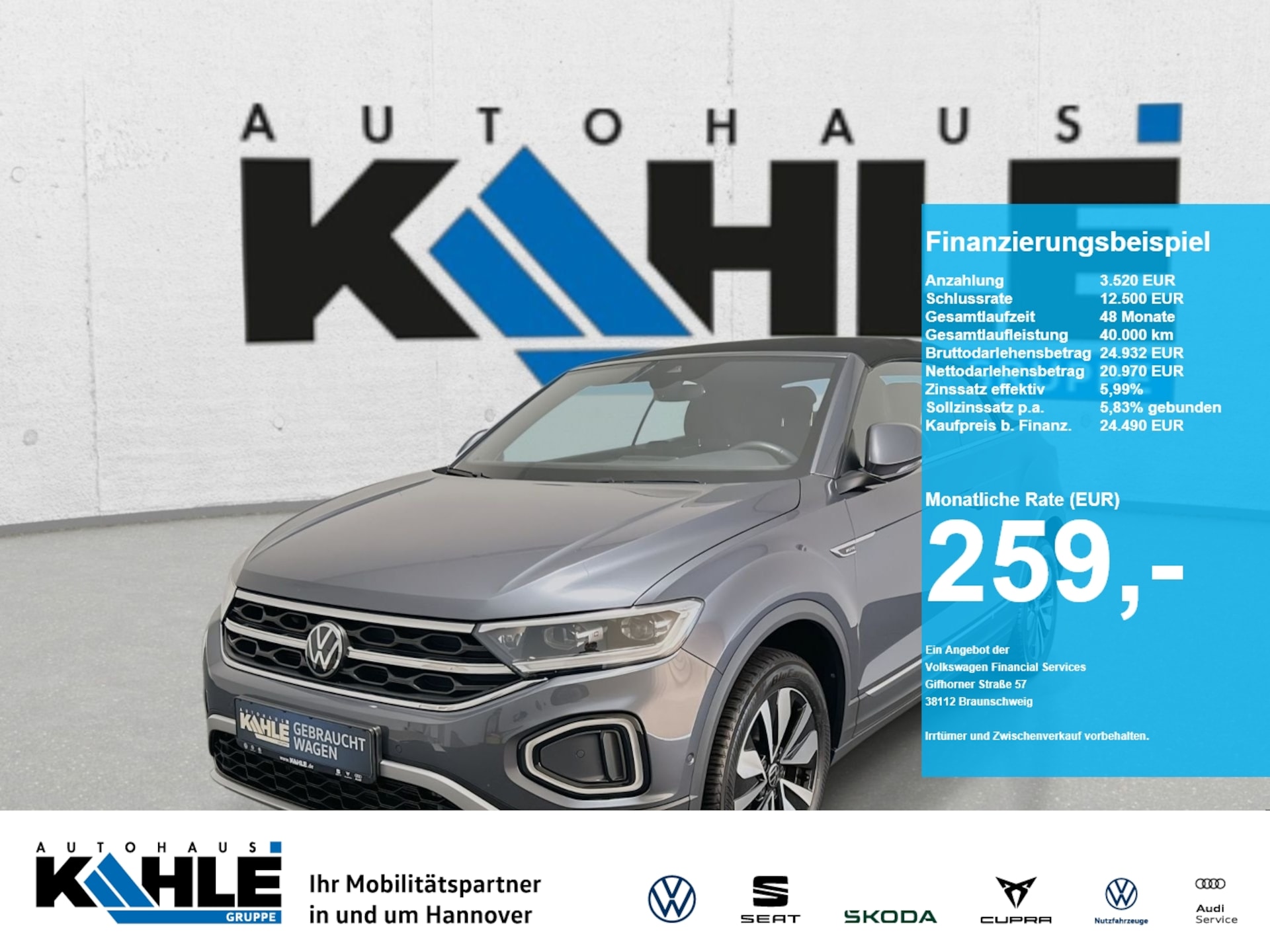 Volkswagen T-Roc Cabriolet — Volkswagen T-Roc Cabriolet 1.5 TSI CarPlay ACC LED PDC