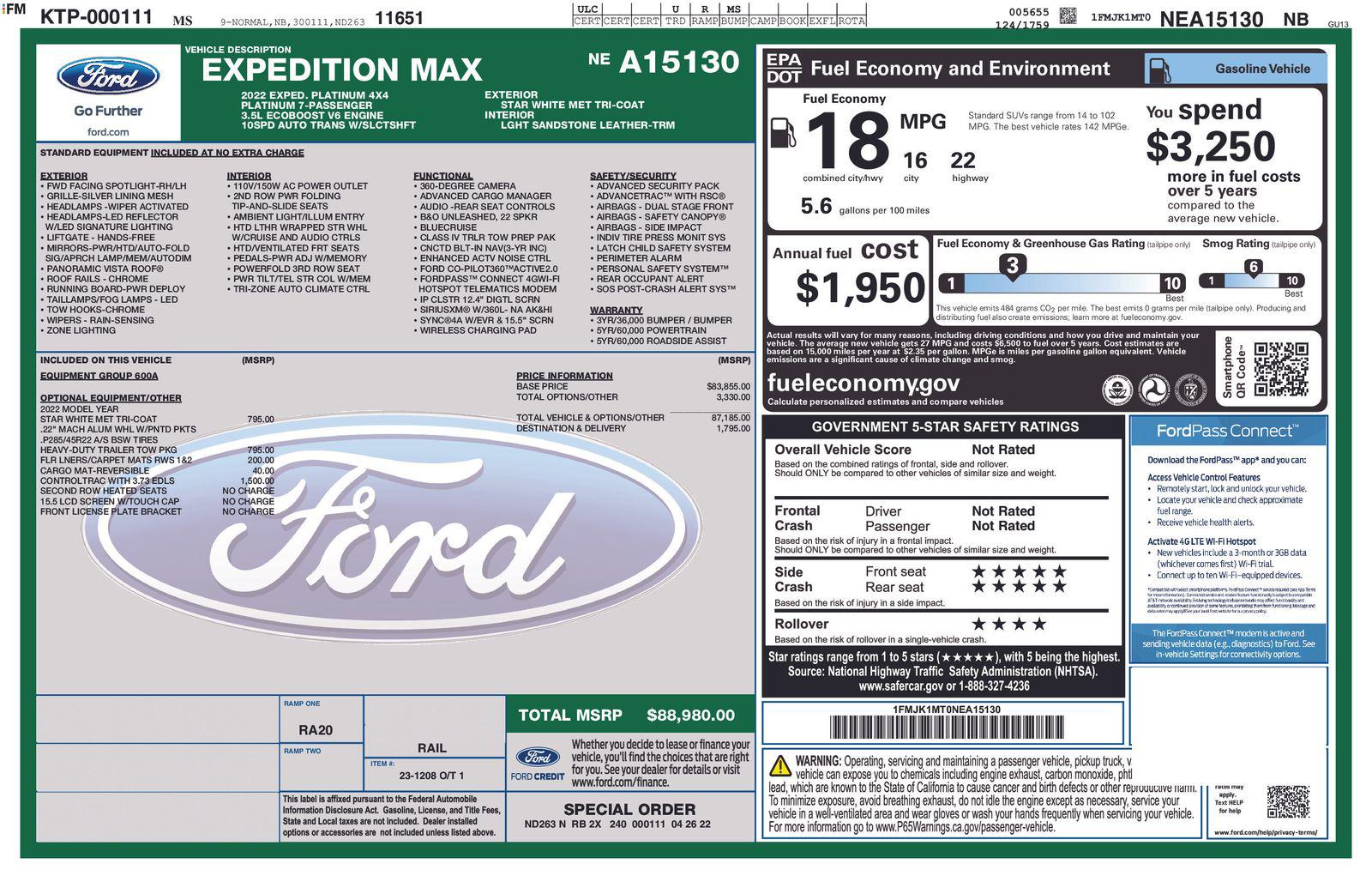 2022 Ford Expedition Platinum MAX 4x4's photo
