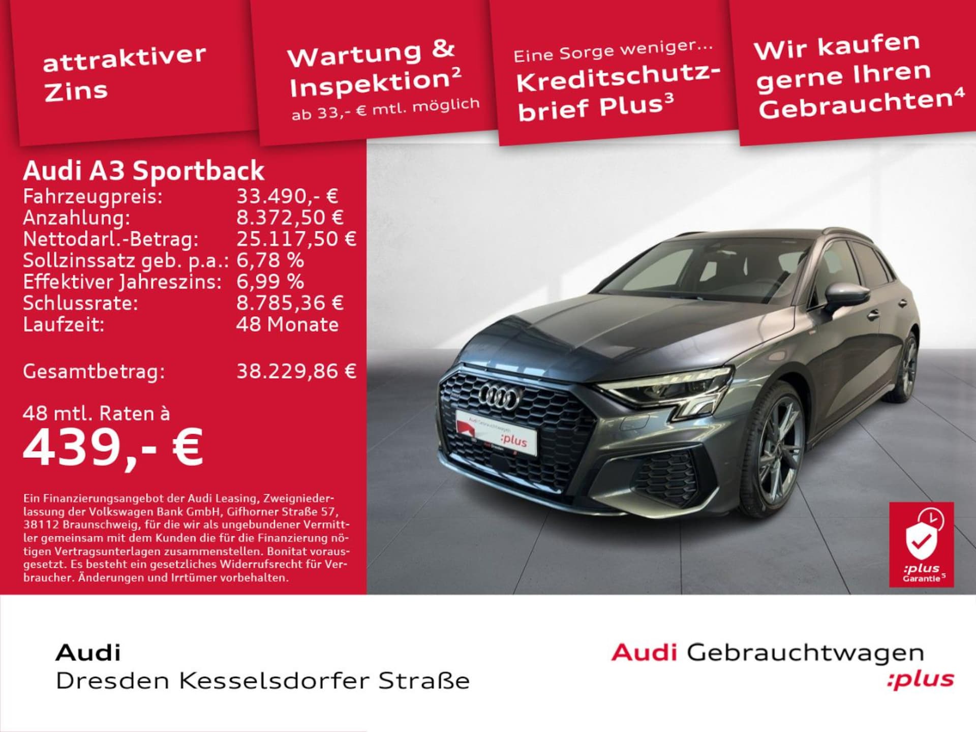 Audi A3 Sportback S line