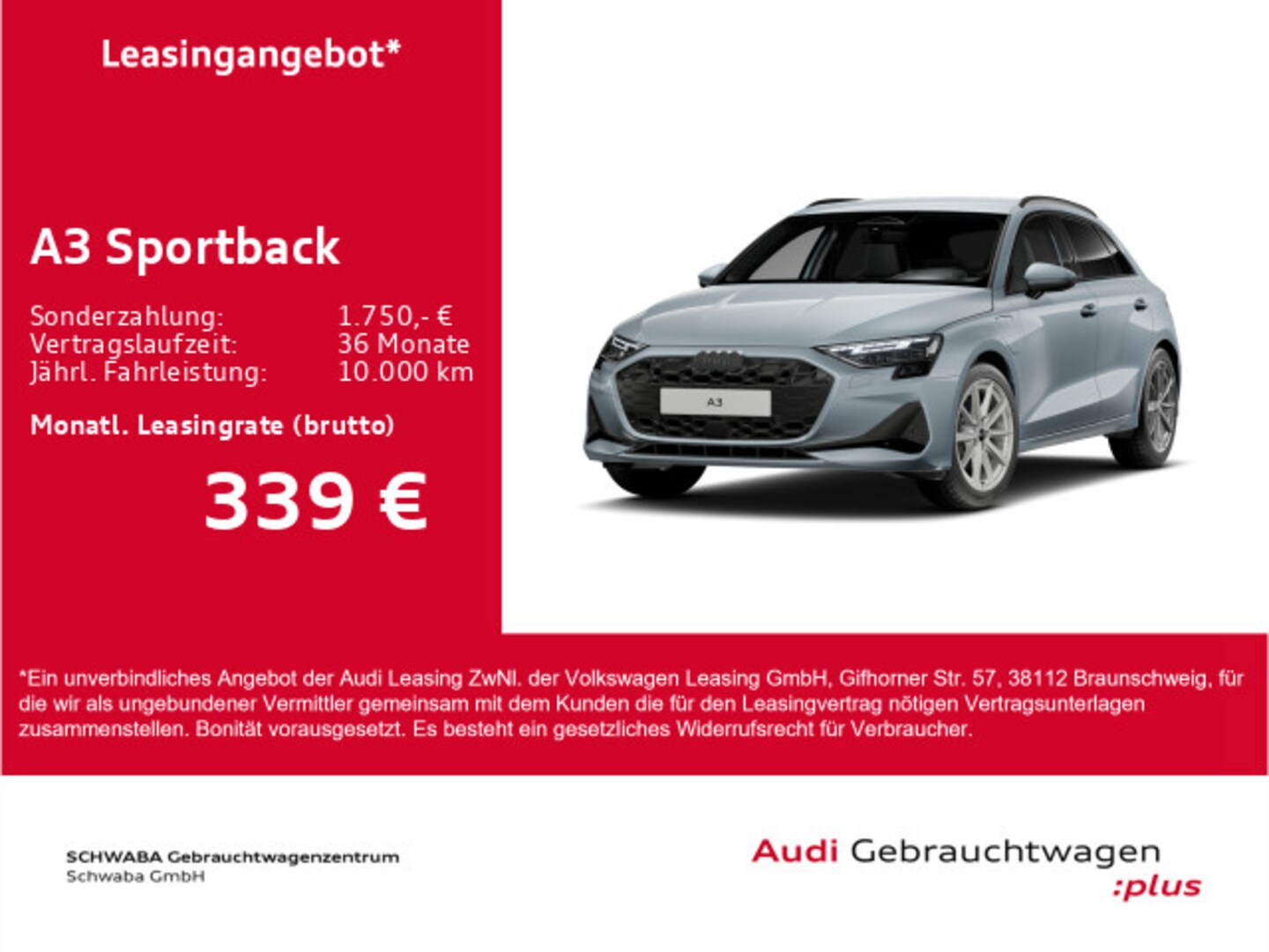 Bild über Audi A3 Sportback TFSI e TFSI e 150 kW S tronic - für weitere Informationen kontaktieren Sie den Audi Partner