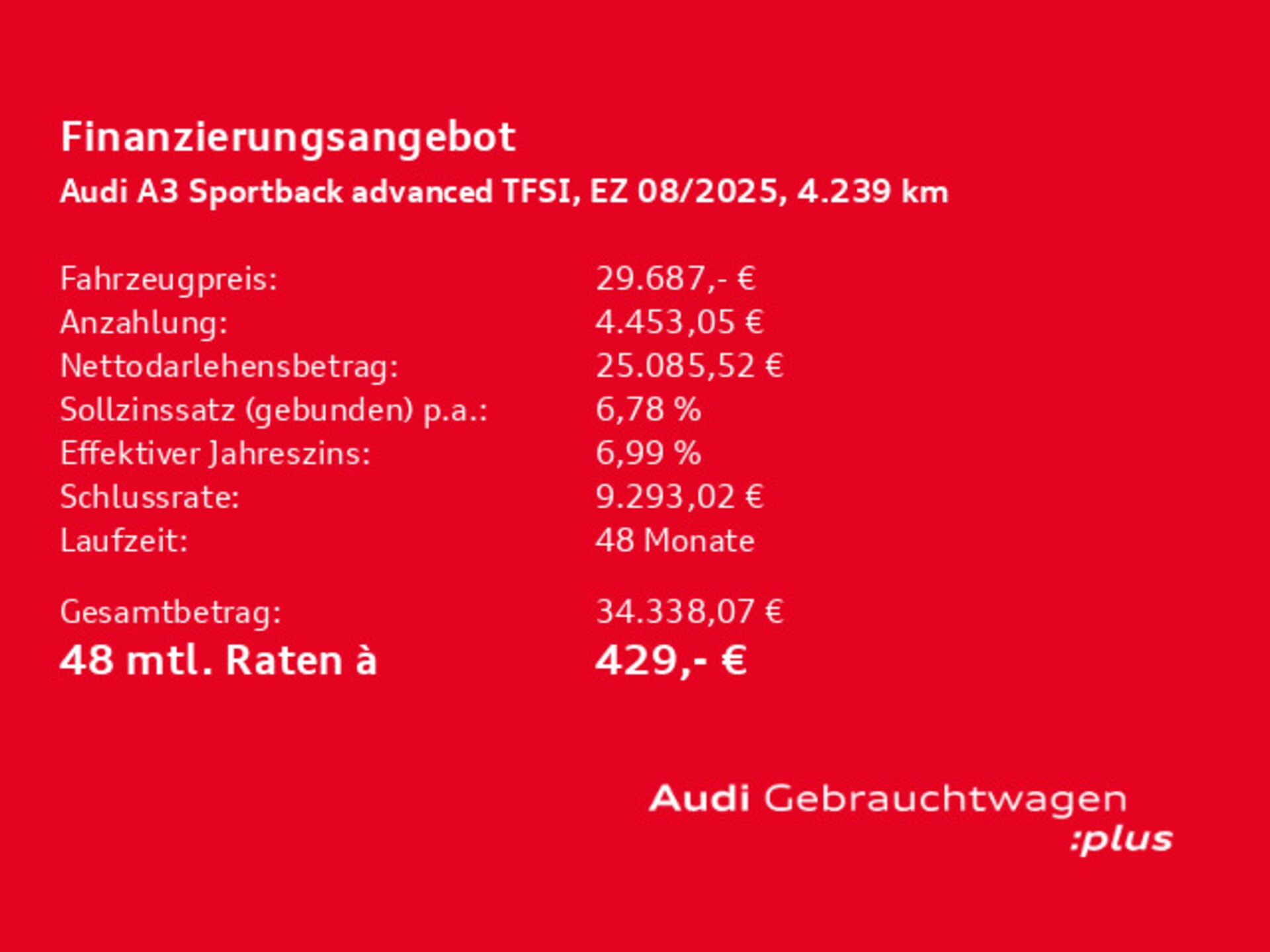 Audi A3 Sportback Advanced