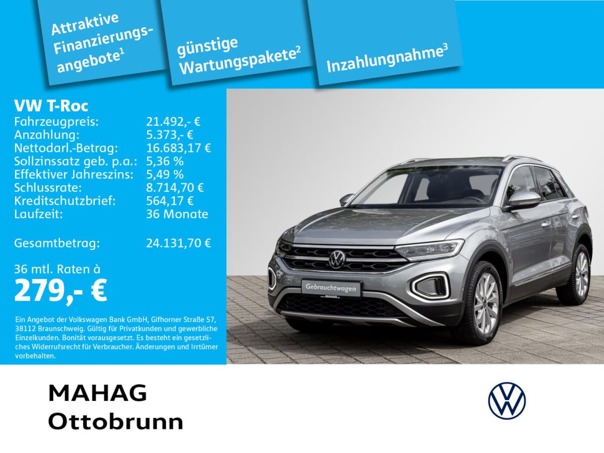 Volkswagen T-Roc 2022 — T-Roc 1.5 TSI STYLE Navi LED+ EasyOpen ACC 17" DSG