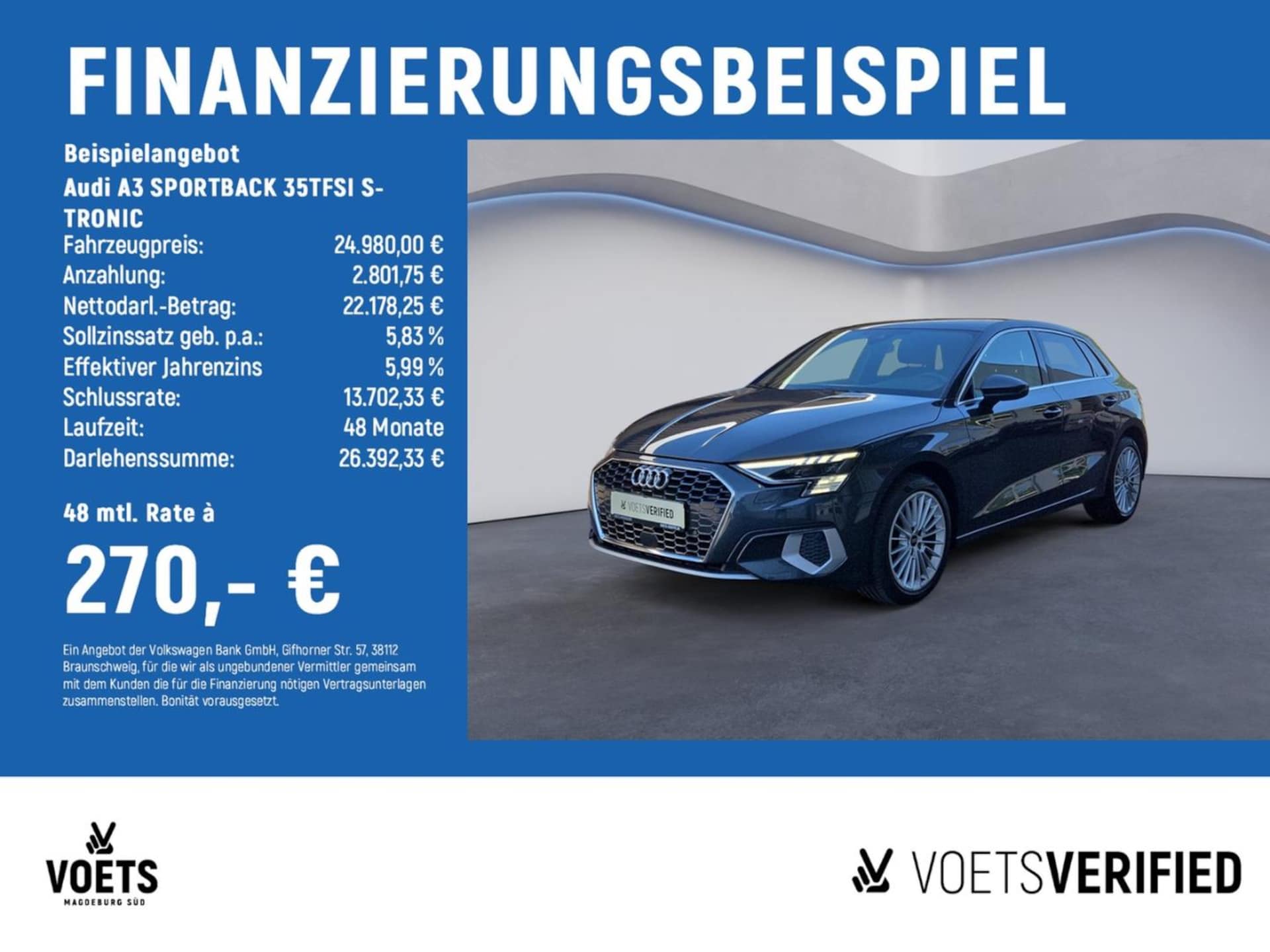Audi A3 Sportback 2022 — advanced 35 TFSI 110 kW (150 PS) S tronic A3 SPORTBACK 35TFSI S-TRONIC MATRIX+STANDHZG+NAV