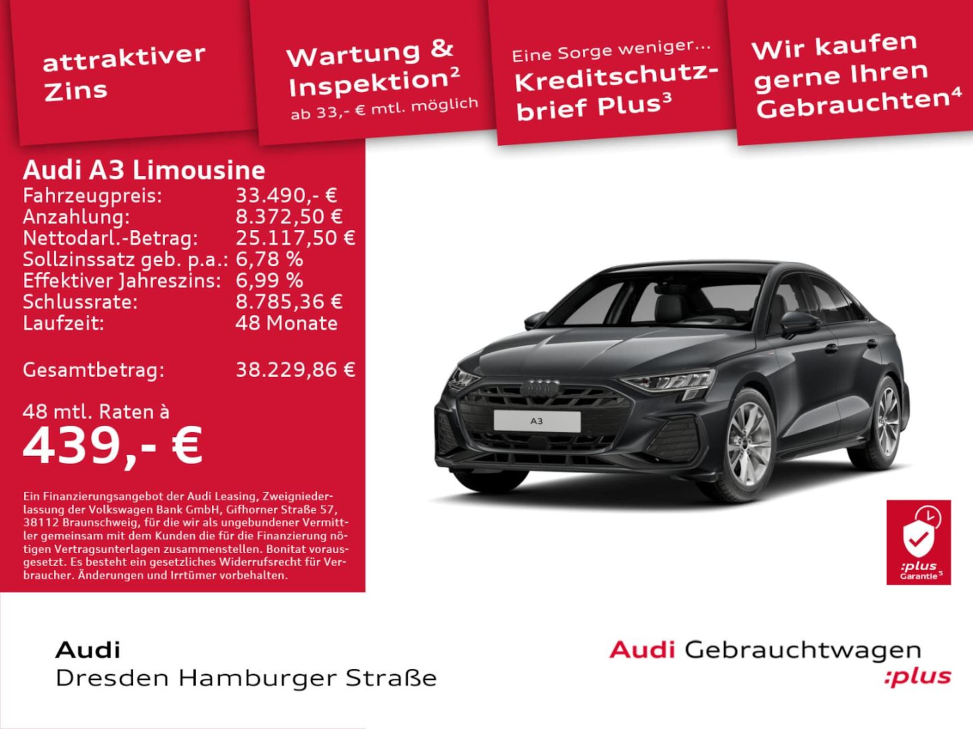 Audi A3 Limousine S line