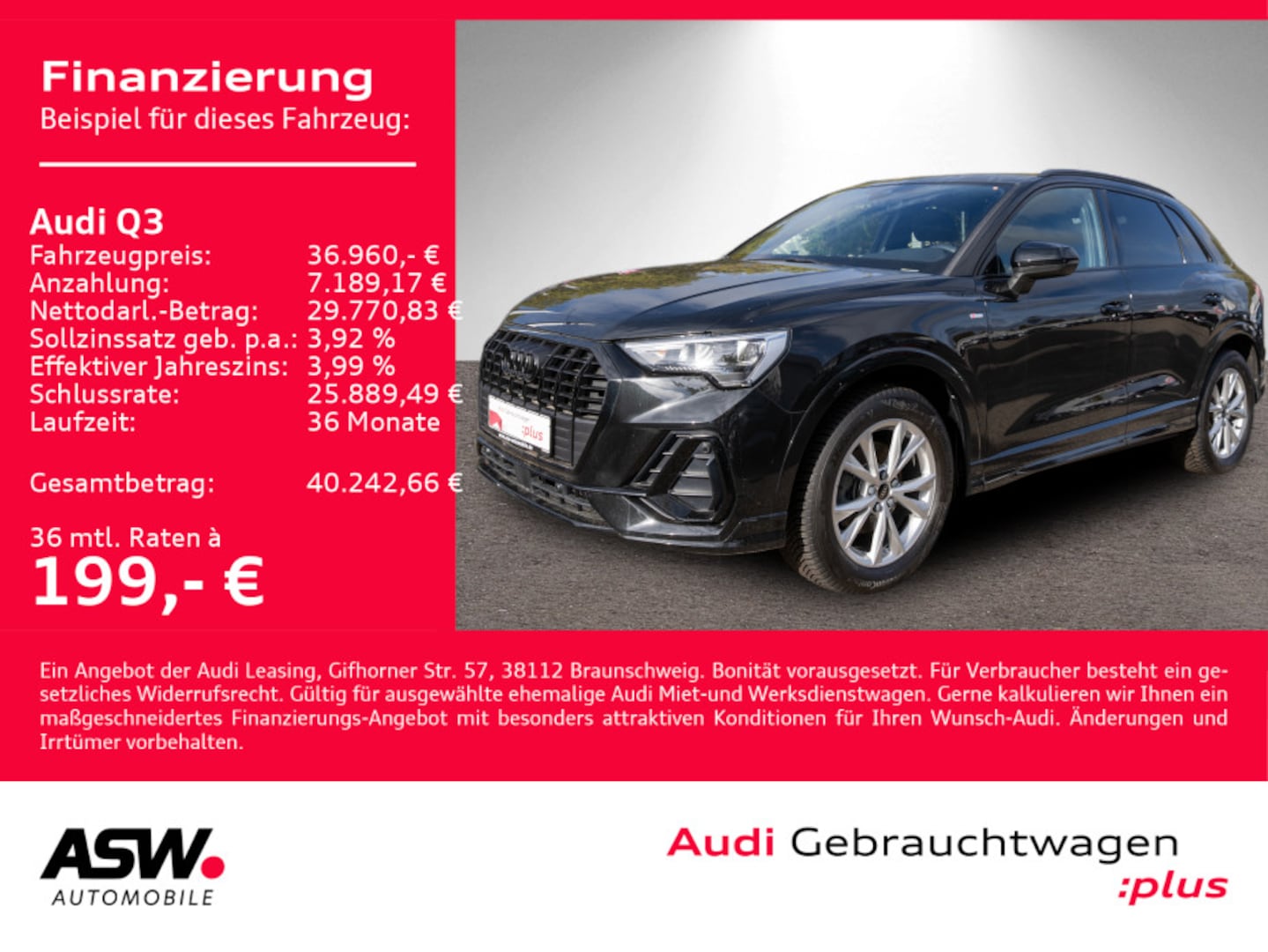 Bild über Audi Q3 S line 35 TFSI S tronic - für weitere Informationen kontaktieren Sie den Audi Partner
