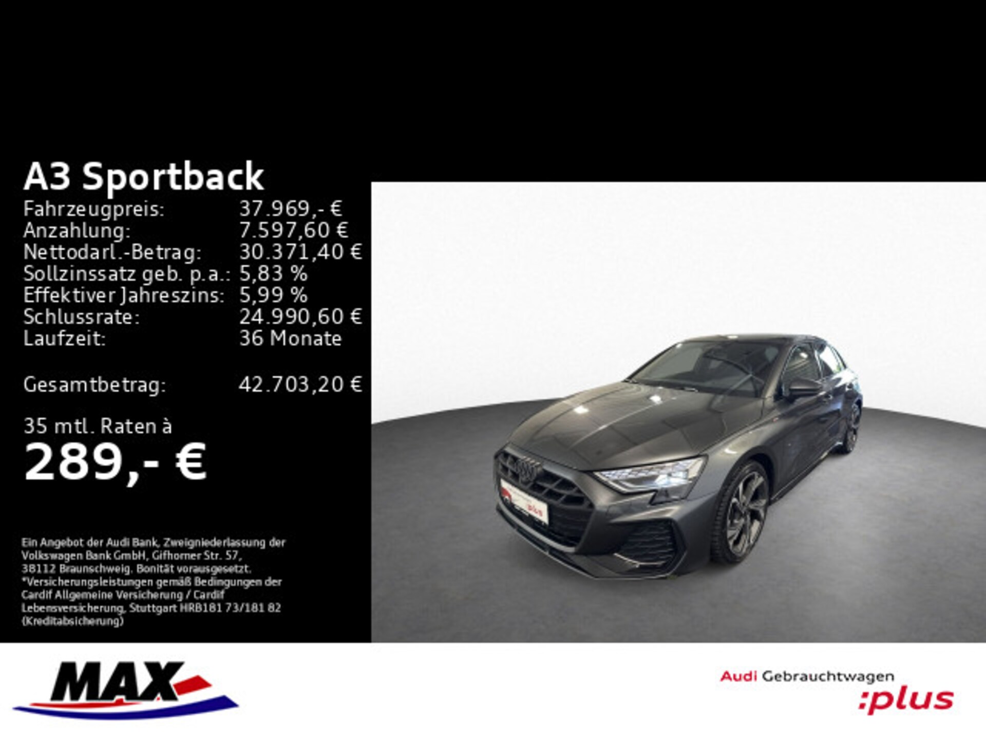 Audi A3 Sportback S line