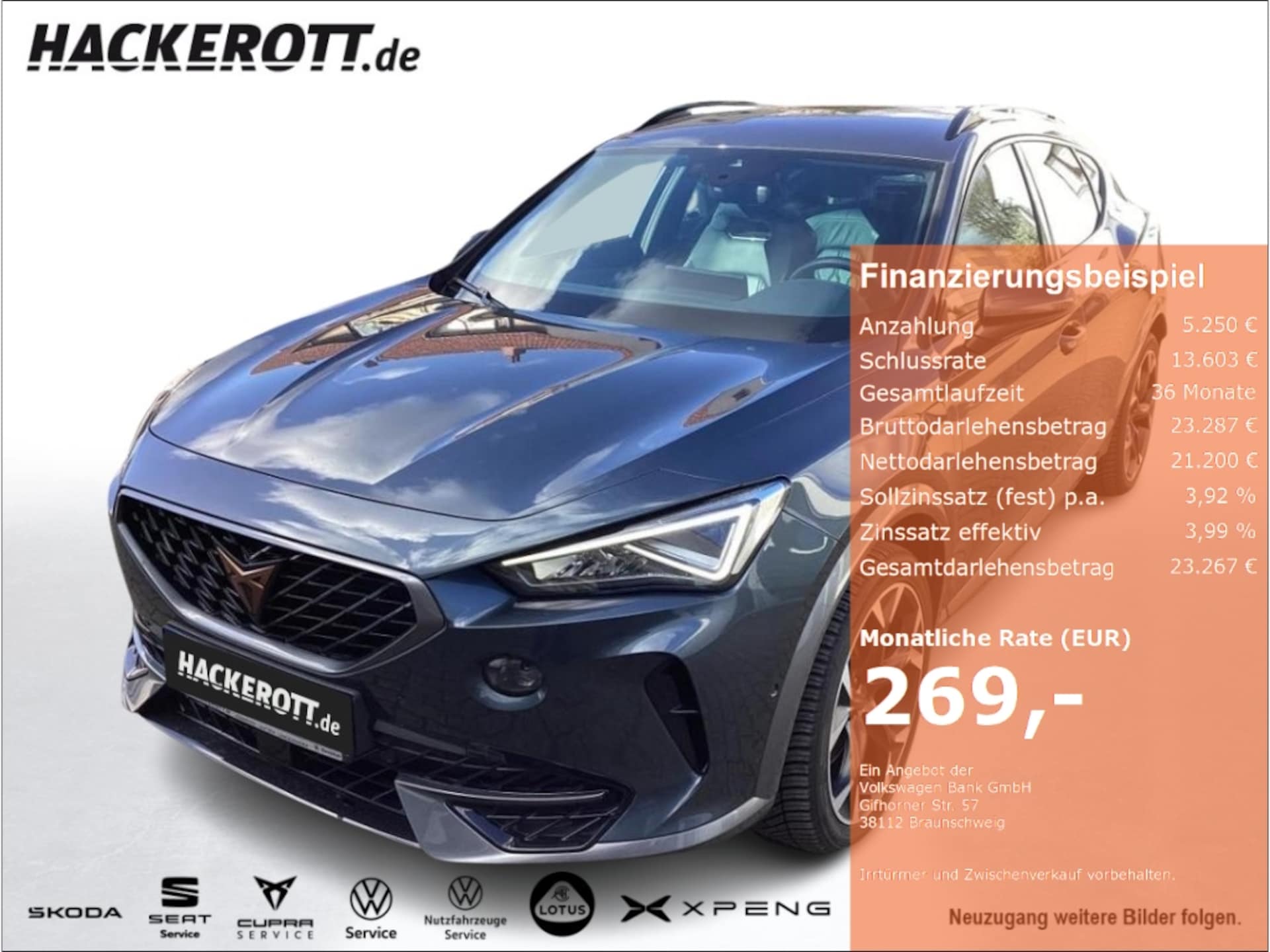 Cupra Formentor 2022 — VZ 1.4 e-HYBRID *BatterieZertifikat* Navi Leder Digitales Cockpit