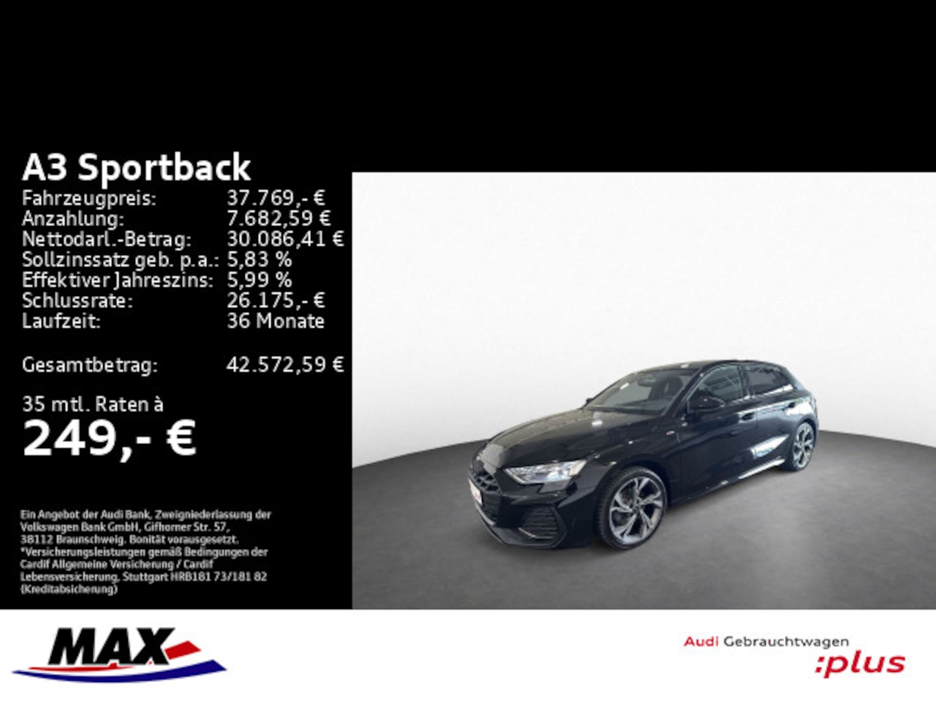 Audi A3 Sportback S line