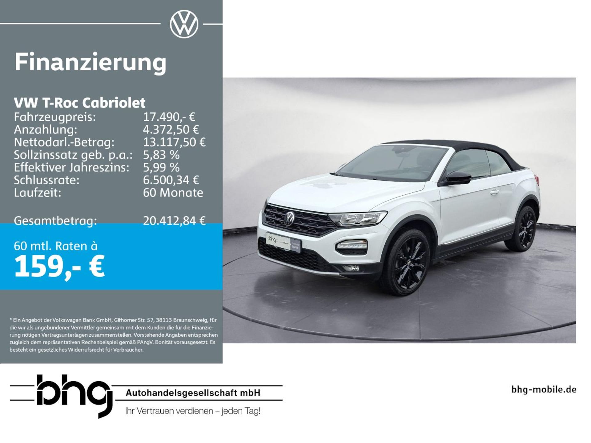 Volkswagen T-Roc Cabriolet — Volkswagen T-Roc Cabriolet T-Roc Cabriolet 1.0 l TSI STYLE