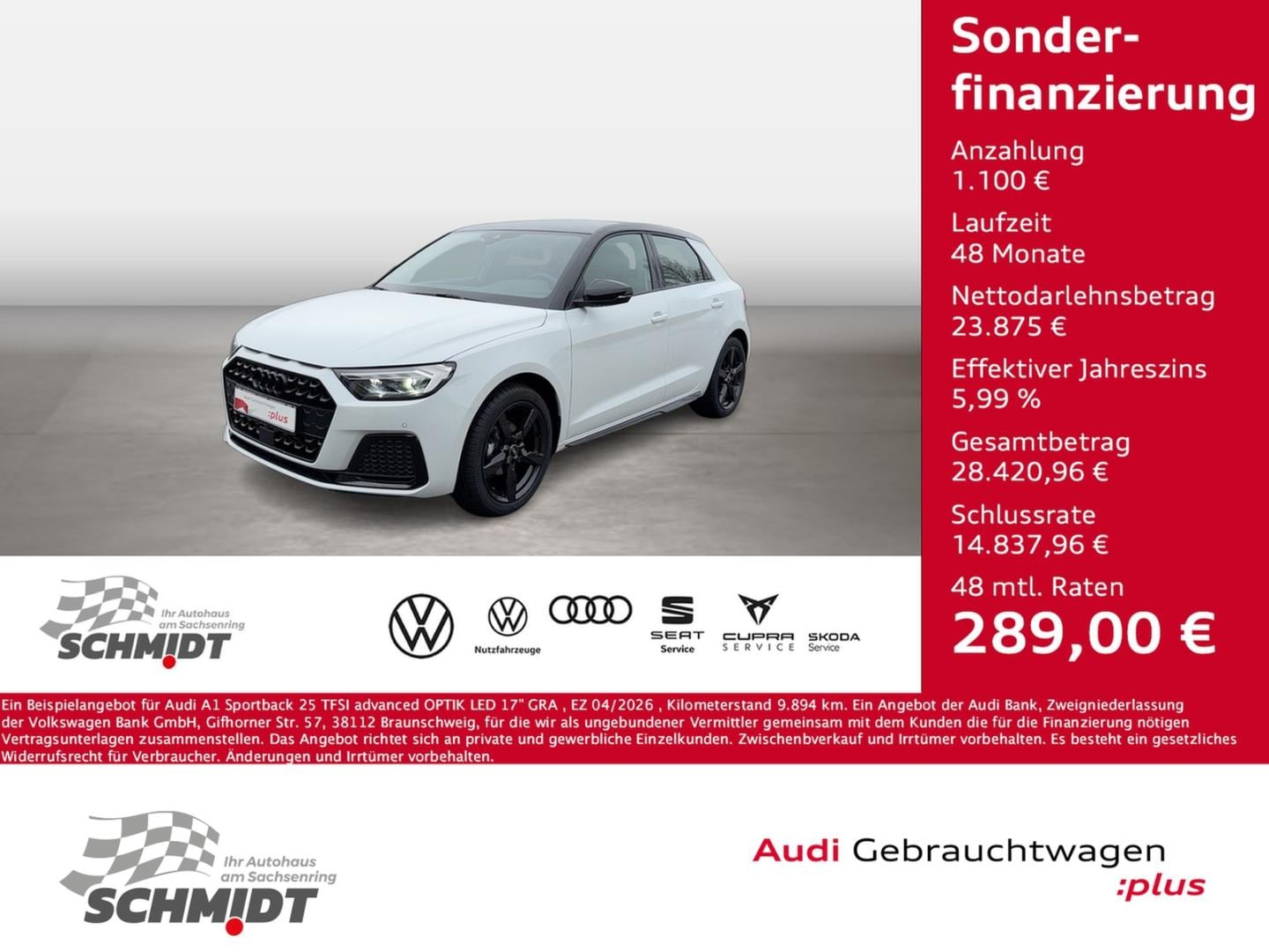Bild über Audi A1 Sportback advanced 25 TFSI Schaltgetriebe - für weitere Informationen kontaktieren Sie den Audi Partner