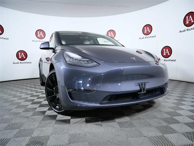Used 2021 Tesla Model Y Long Range with VIN 5YJYGDEE1MF157425 for sale in Richfield, Minnesota