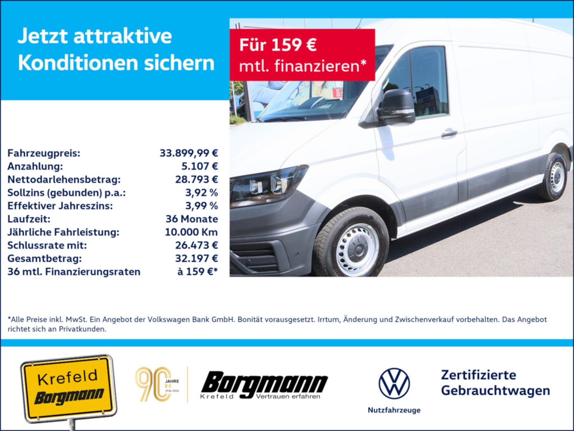 Volkswagen Crafter Kasten mittlerer Radstand