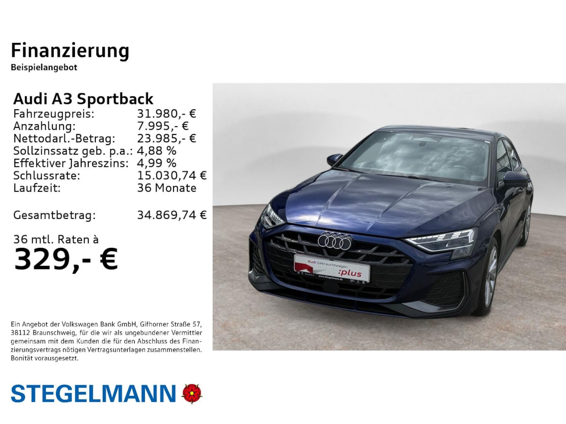 Audi A3 Sportback S line