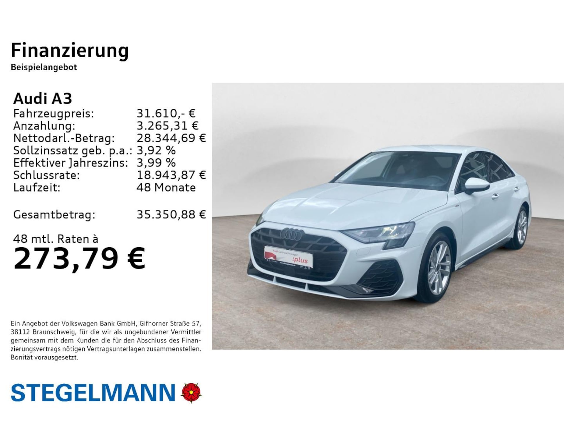 Audi A3 Limousine S line
