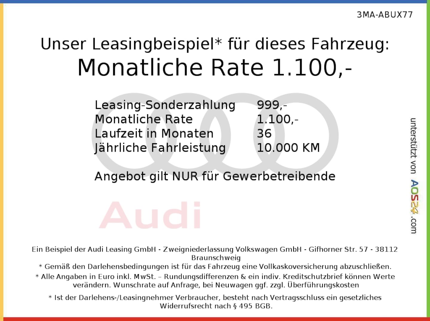 Bild über Audi RS 3 Sportback TFSI quattro 294 kW S tronic - für weitere Informationen kontaktieren Sie den Audi Partner