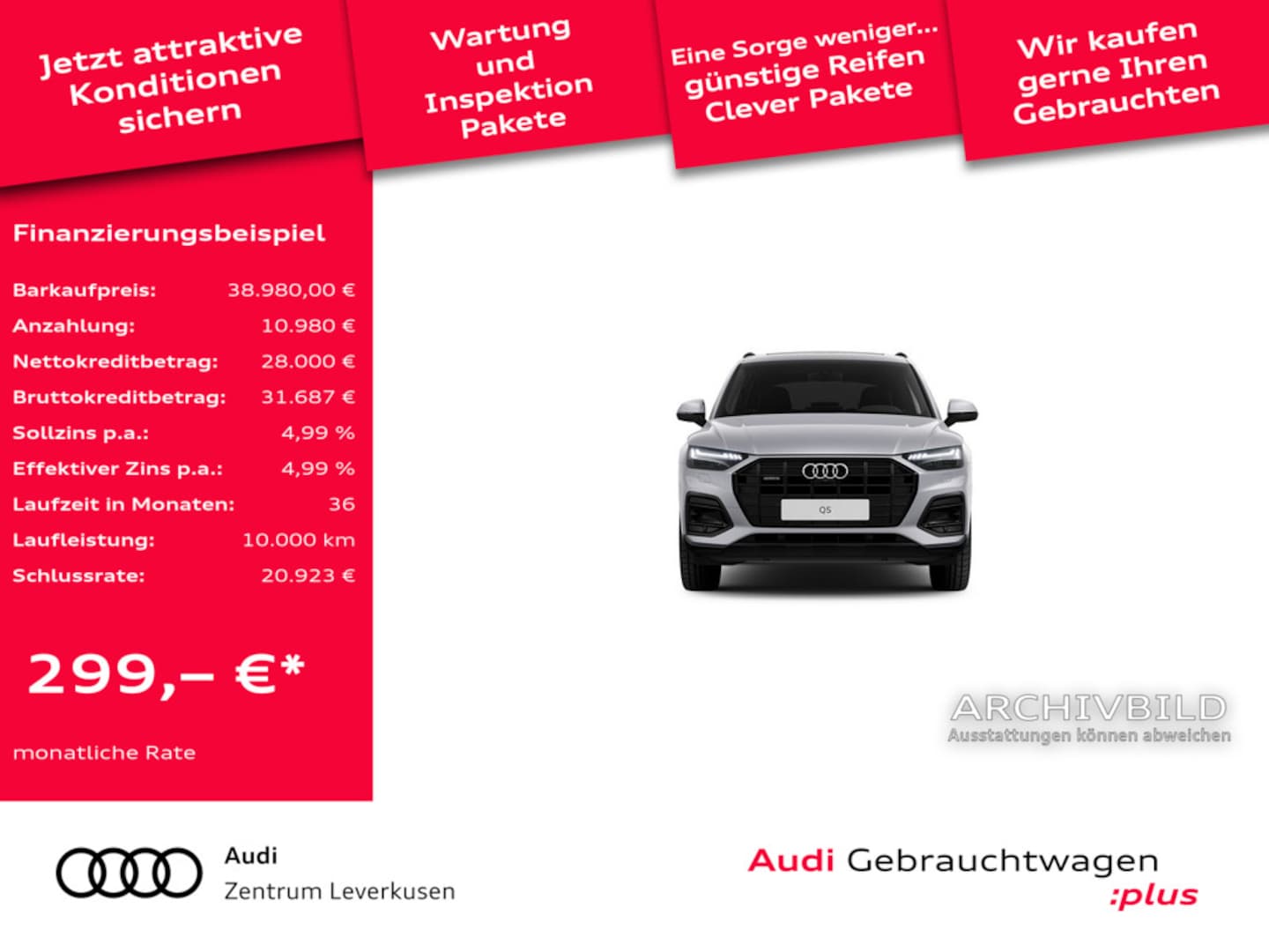 Bild über Audi Q5 45 TFSI quattro S tronic - für weitere Informationen kontaktieren Sie den Audi Partner