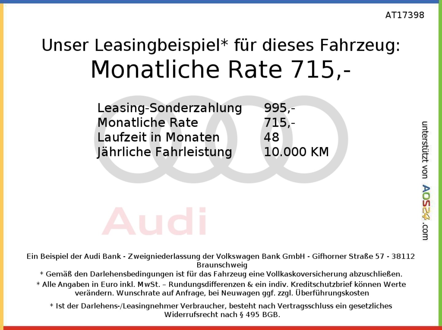 Bild über Audi RS 3 Sportback TFSI quattro S tronic - für weitere Informationen kontaktieren Sie den Audi Partner