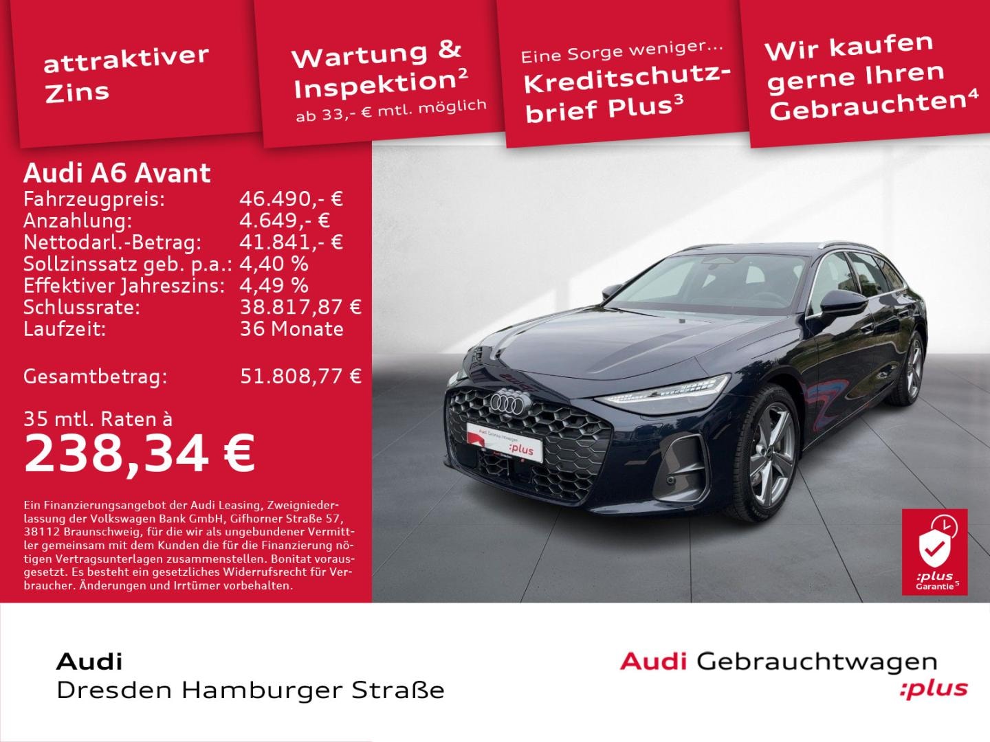Bild über Audi A6 Avant TDI quattro 150 kW S tronic - für weitere Informationen kontaktieren Sie den Audi Partner