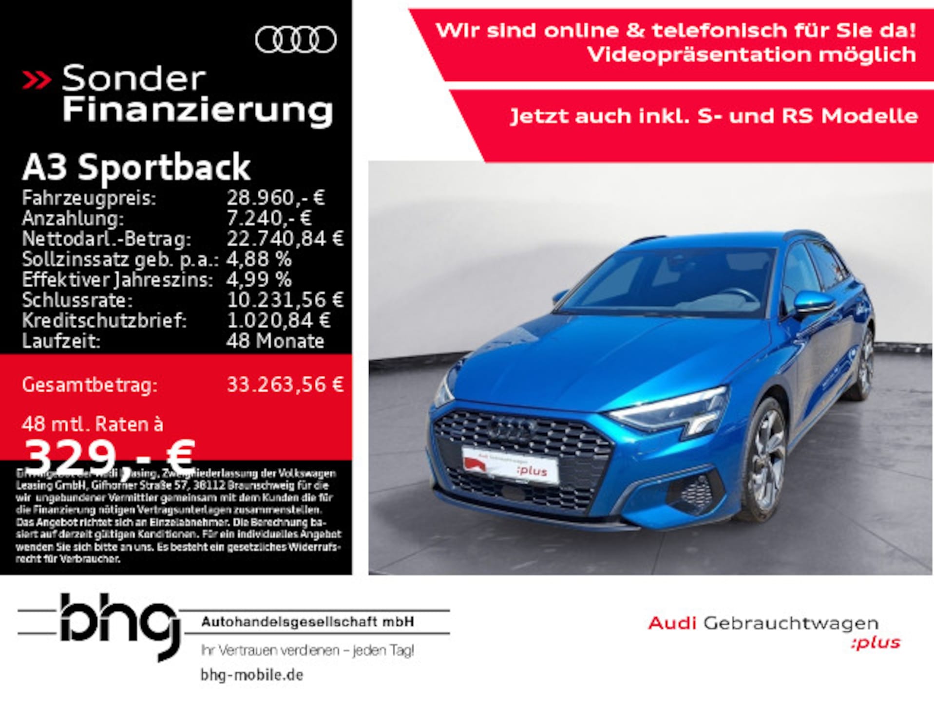 Audi A3 Sportback Advanced
