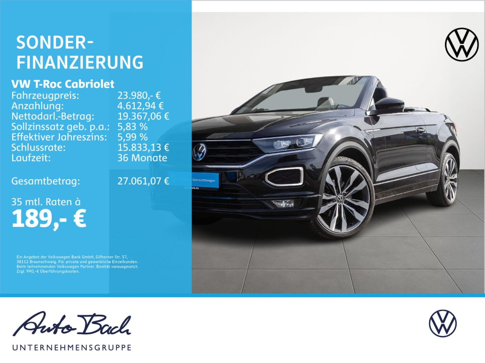 Volkswagen T-Roc Cabriolet R-Line