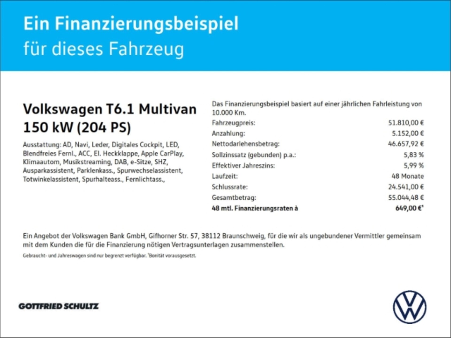 Volkswagen T6.1 Multivan Comfortline
