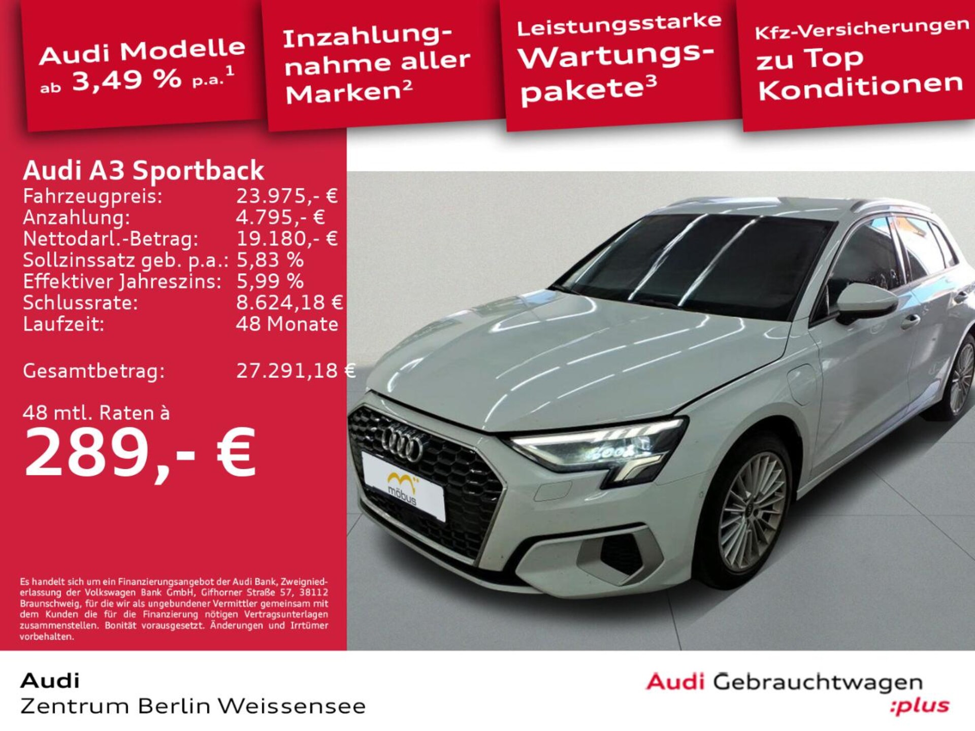 Audi A3 Sportback TFSI e Advanced