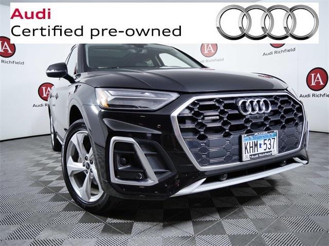 Used 2023 Audi Q5 Premium Plus with VIN WA1EAAFYXP2171823 for sale in Richfield, Minnesota