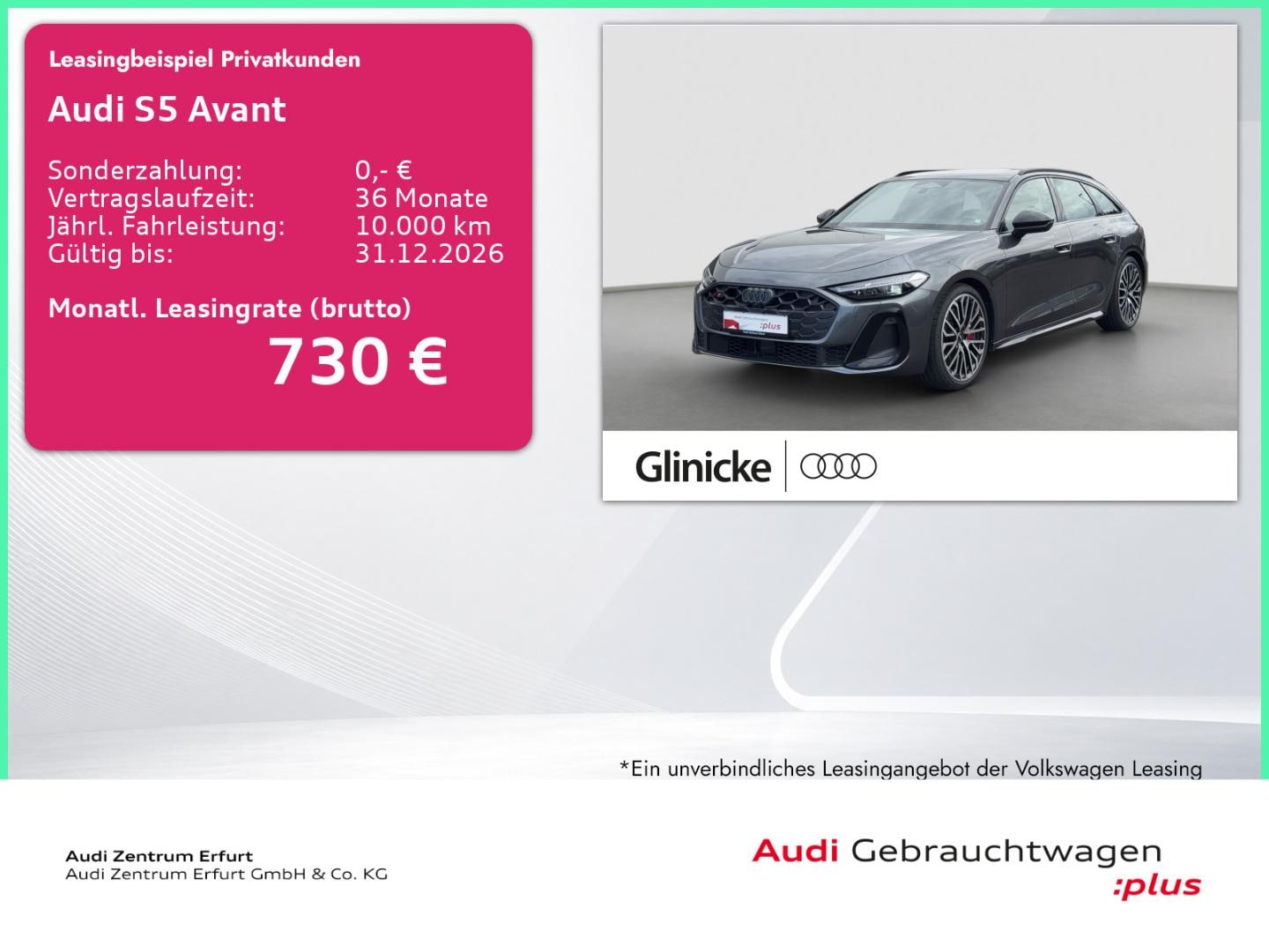 Bild über Audi S5 Avant TFSI 270 kW S tronic - für weitere Informationen kontaktieren Sie den Audi Partner