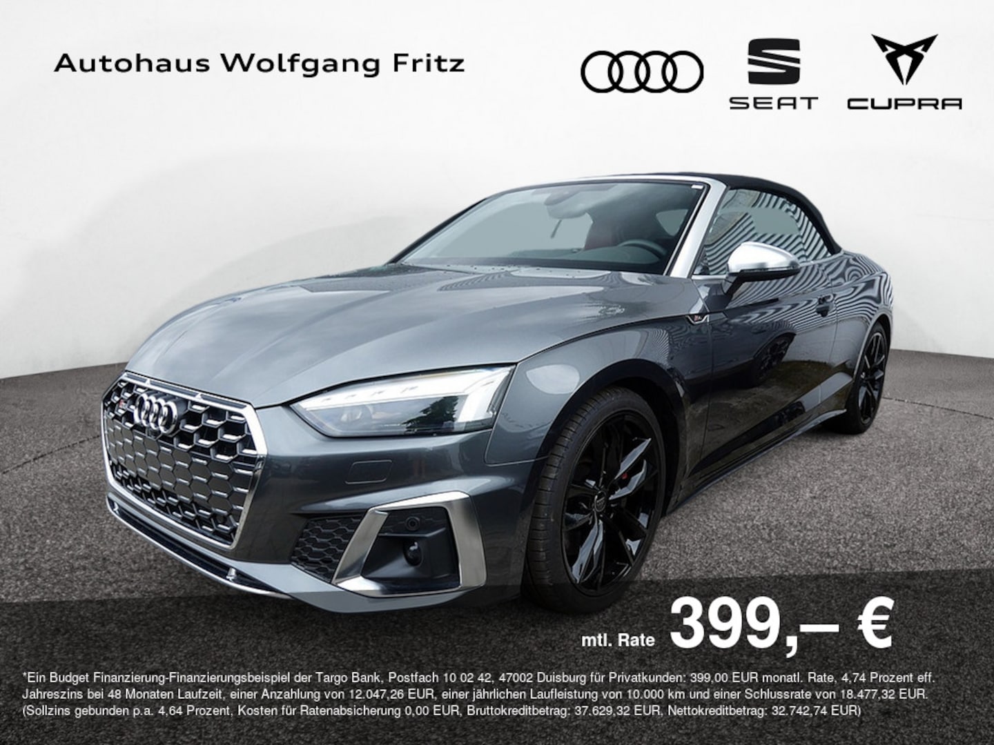 Bild über Audi S5 Cabriolet TFSI quattro tiptronic - für weitere Informationen kontaktieren Sie den Audi Partner