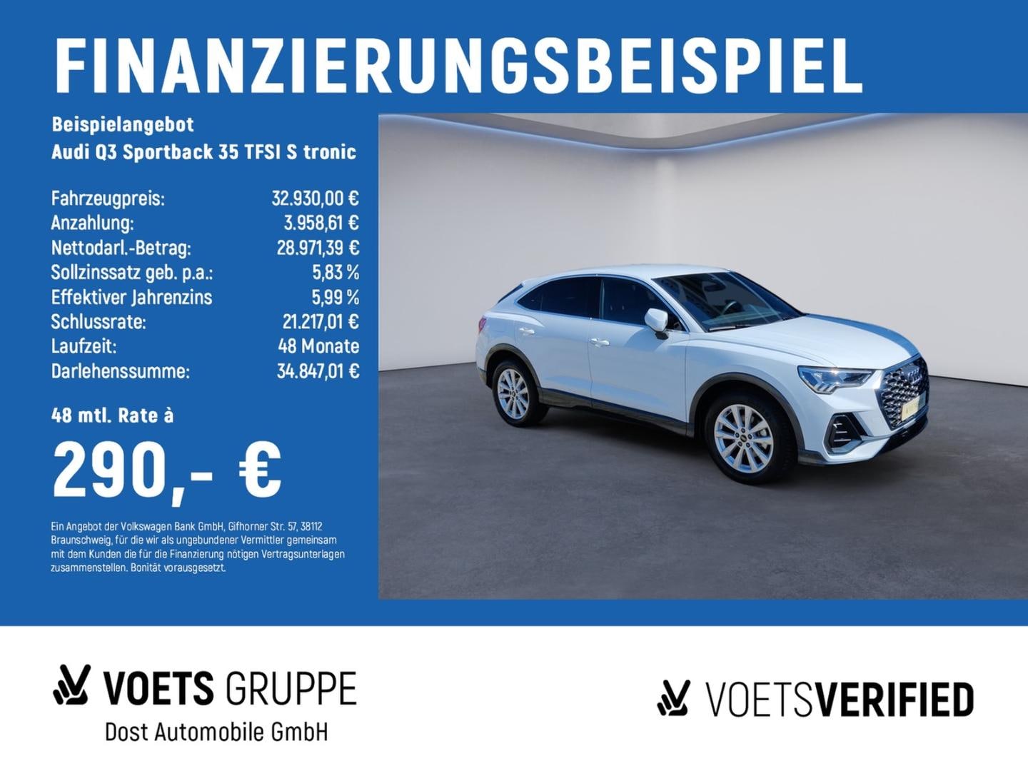 Bild über Audi Q3 Sportback 35 TFSI S tronic - für weitere Informationen kontaktieren Sie den Audi Partner