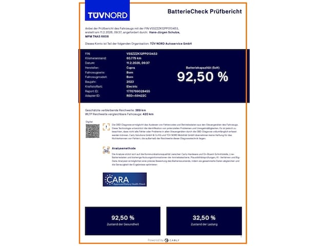 CUPRA Born 150 kW 58Wh *BatterieZertfikat* Wärmepumpe Rückfahrk. ACC Navi (GW-B013453)