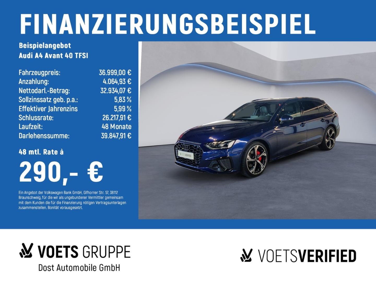 Bild über Audi A4 Avant S line 40 TFSI S tronic - für weitere Informationen kontaktieren Sie den Audi Partner