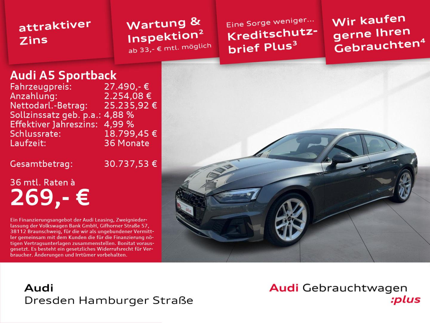 Image about Audi A5 Sportback S line 35 TFSI Schaltgetriebe