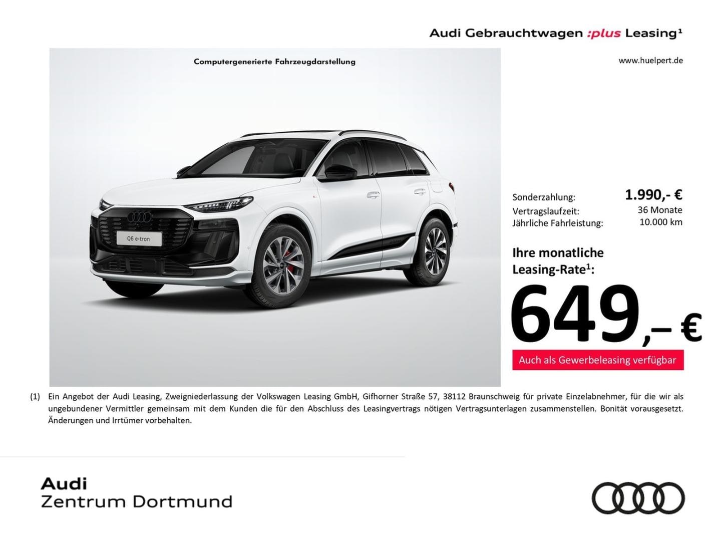 Bild über Audi Q6 SUV e-tron S line business e-tron performance 225 kW - für weitere Informationen kontaktieren Sie den Audi Partner