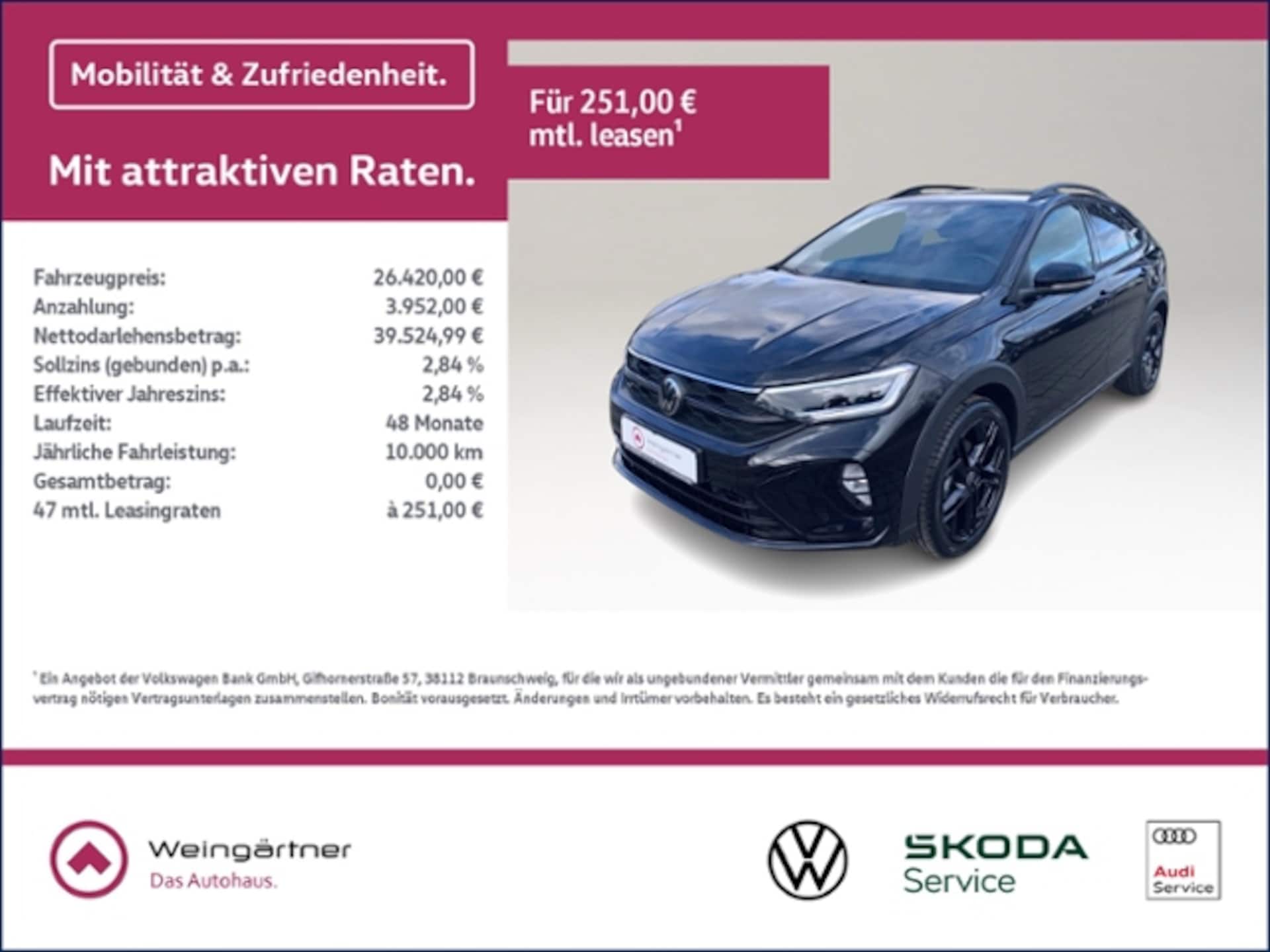 Volkswagen Taigo — Volkswagen Taigo 1.0 TSI R-Line, Black Style, IQ.Drive, Discover, Rear View, Digital Pro, DSG