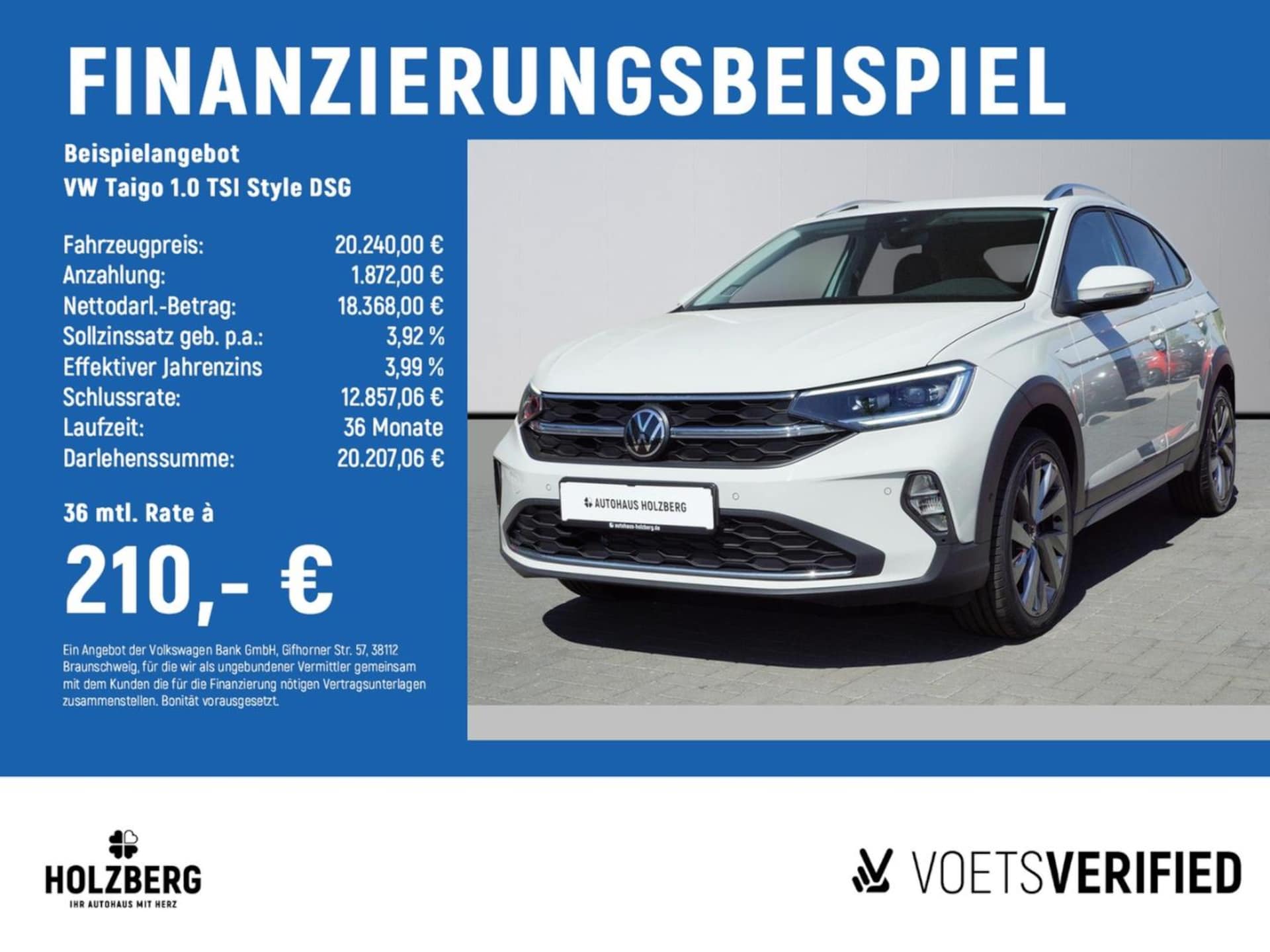 Volkswagen Taigo 2022 — Taigo 1.0 TSI Style DSG AHK+IQDrive+18"