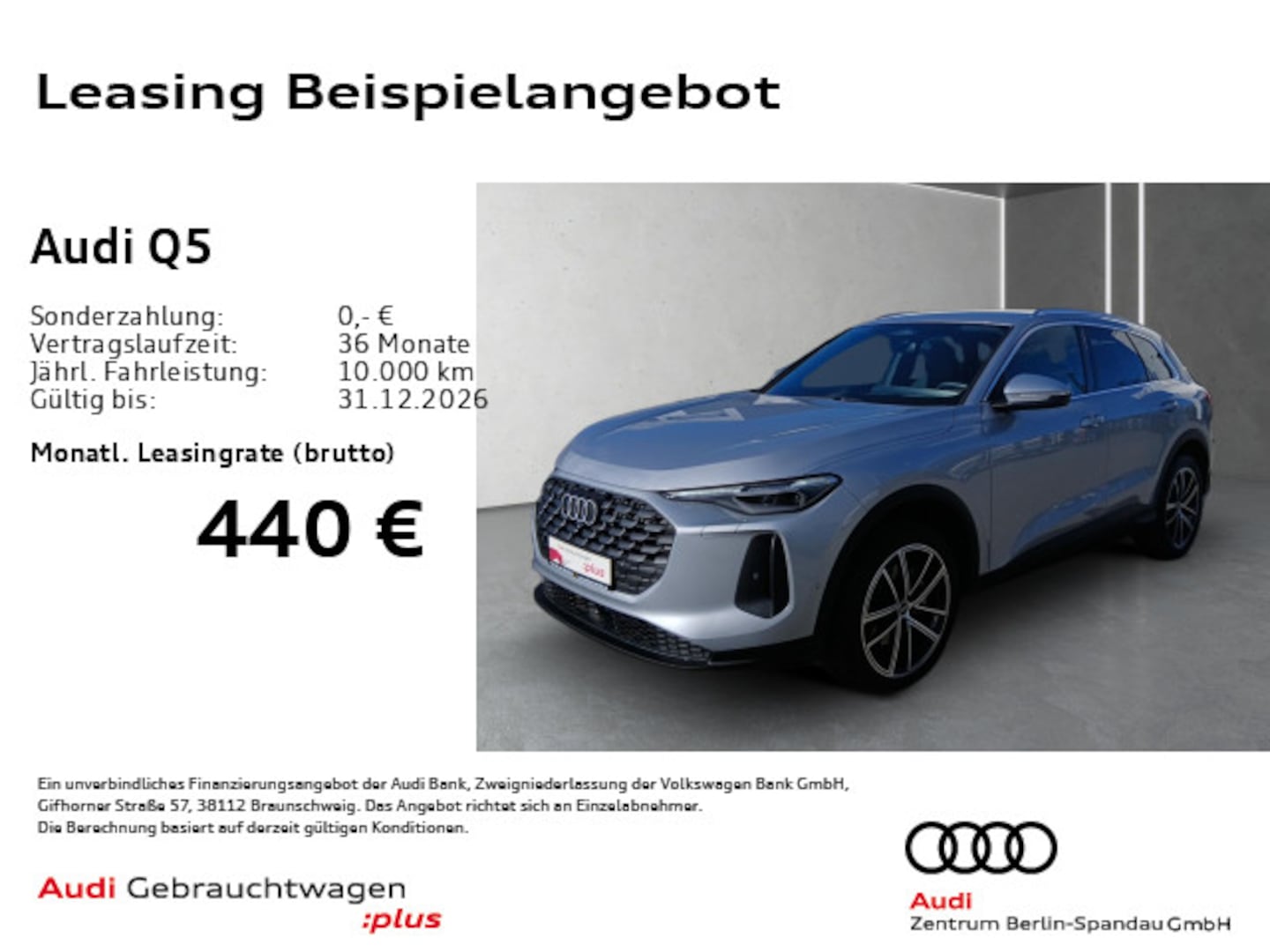 Bild über Audi Q5 SUV TFSI 150 kW S tronic - für weitere Informationen kontaktieren Sie den Audi Partner