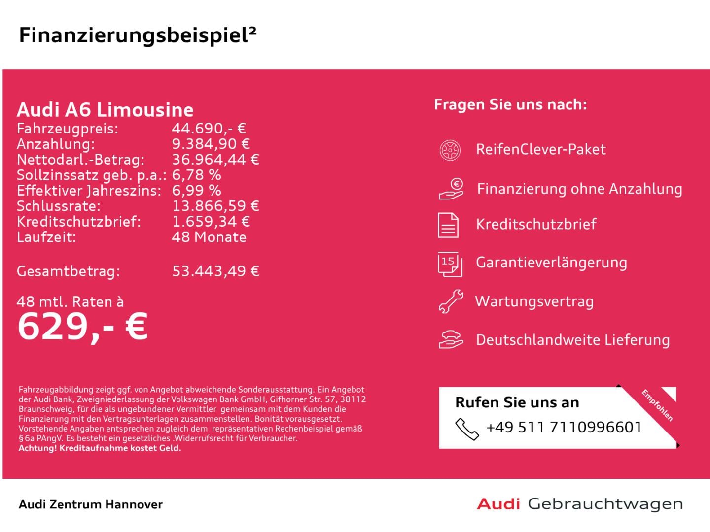 Bild über Audi A6 Limousine S line 45 TFSI quattro S tronic - für weitere Informationen kontaktieren Sie den Audi Partner