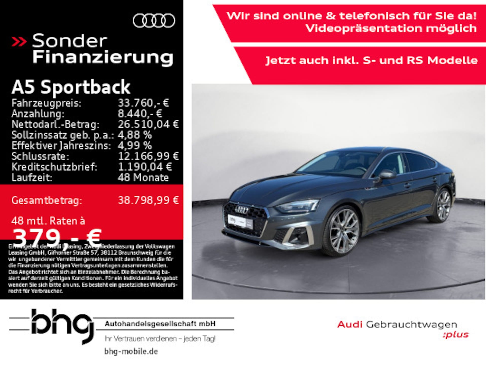 Audi A5 Sportback S line