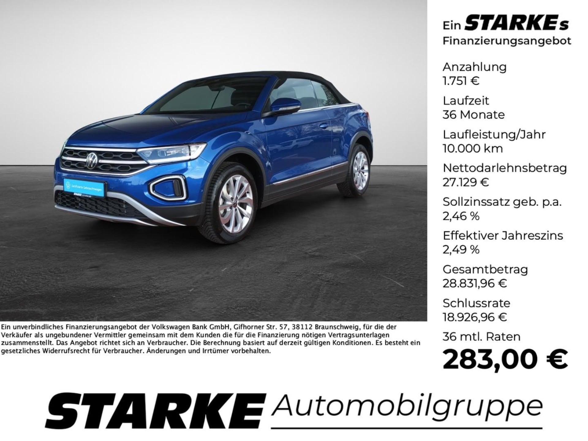 Volkswagen T-Roc Cabriolet Style