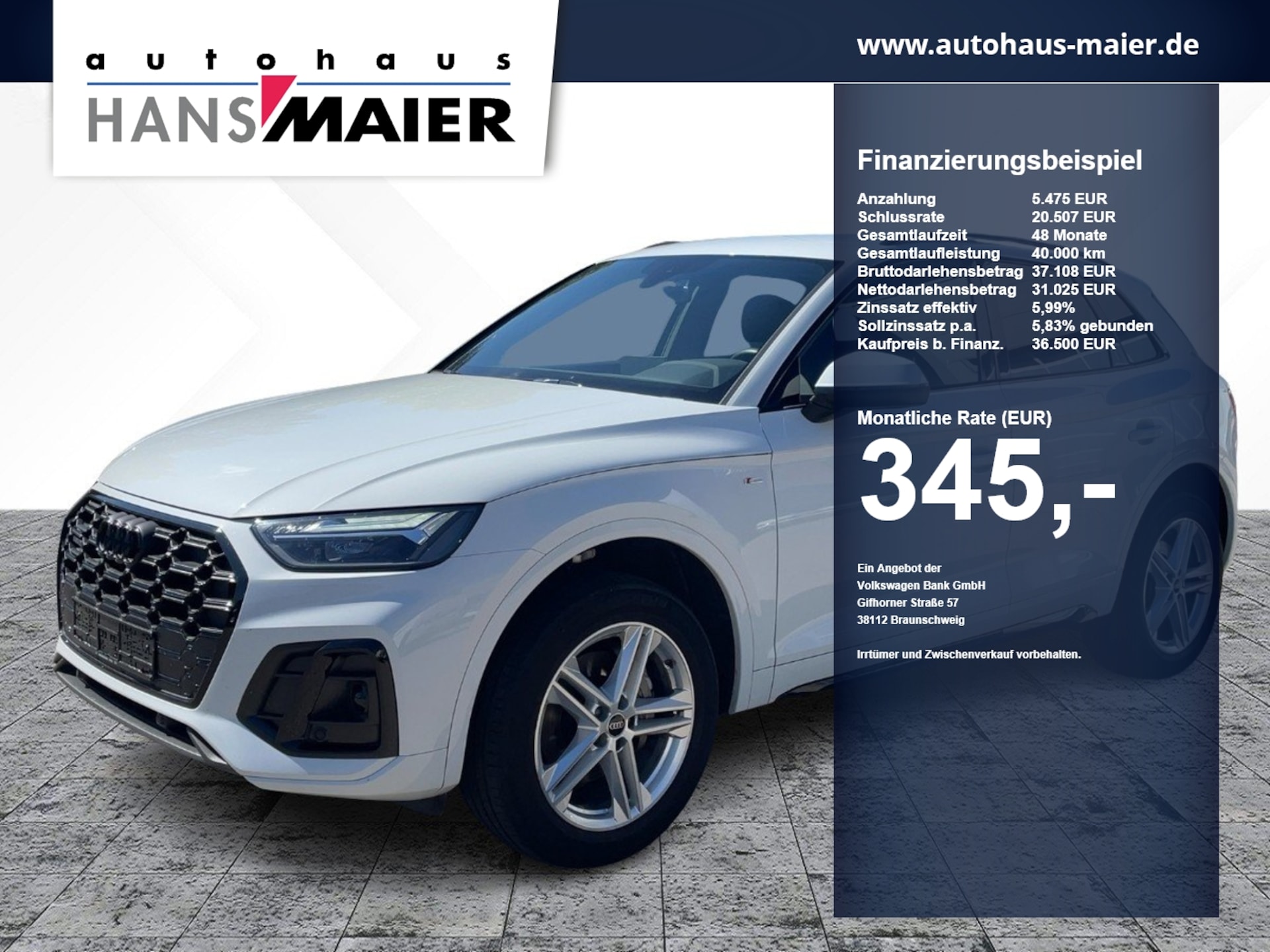 Audi Q5 SUV — Audi Q5 SUV S line 40 TFSI quattro 150 kW (204 PS) S tronic Q5 40 TFSI S line S tronic AHK 8fach Nav