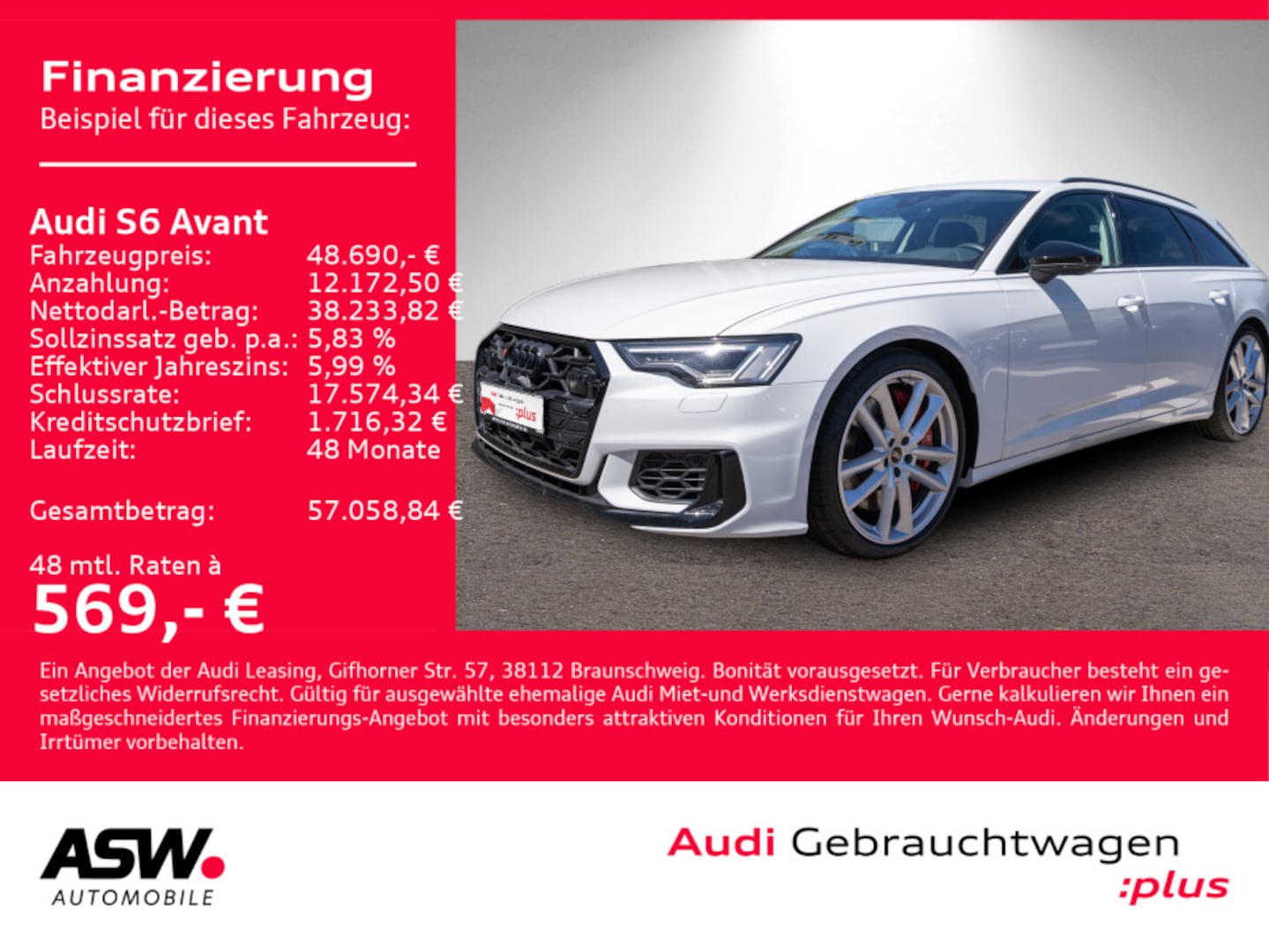 Bild über Audi S6 Avant TDI quattro tiptronic - für weitere Informationen kontaktieren Sie den Audi Partner