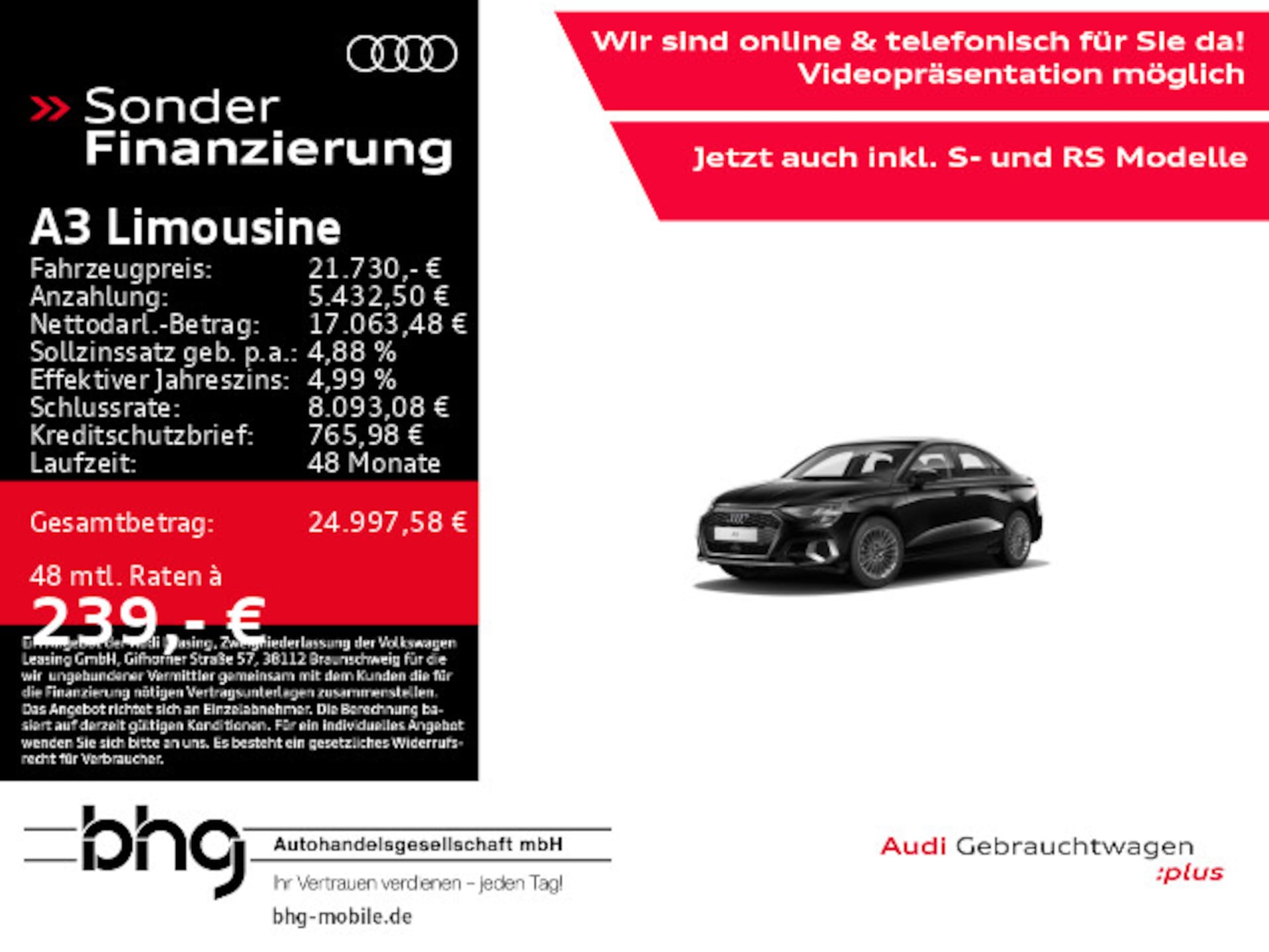 Audi A3 Limousine advanced