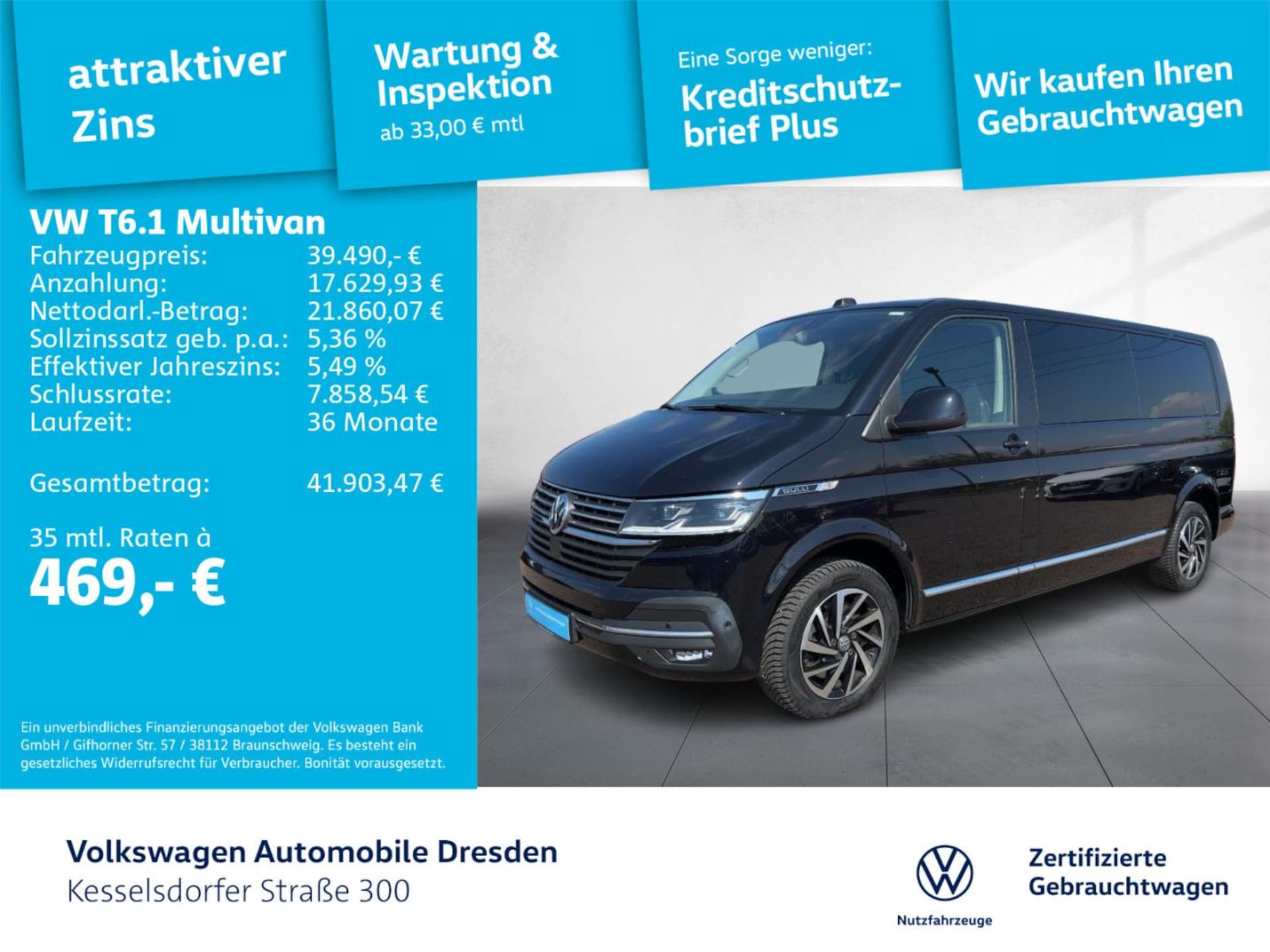 Volkswagen T6.1 Multivan langer Radstand Comfortline
