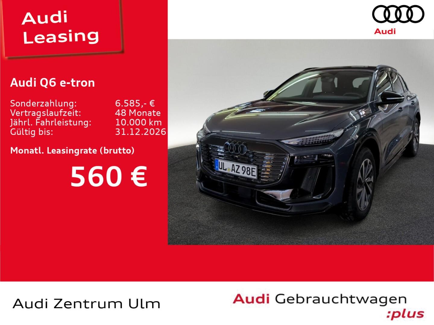 Bild über Audi Q6 SUV e-tron e-tron 185 kW - für weitere Informationen kontaktieren Sie den Audi Partner