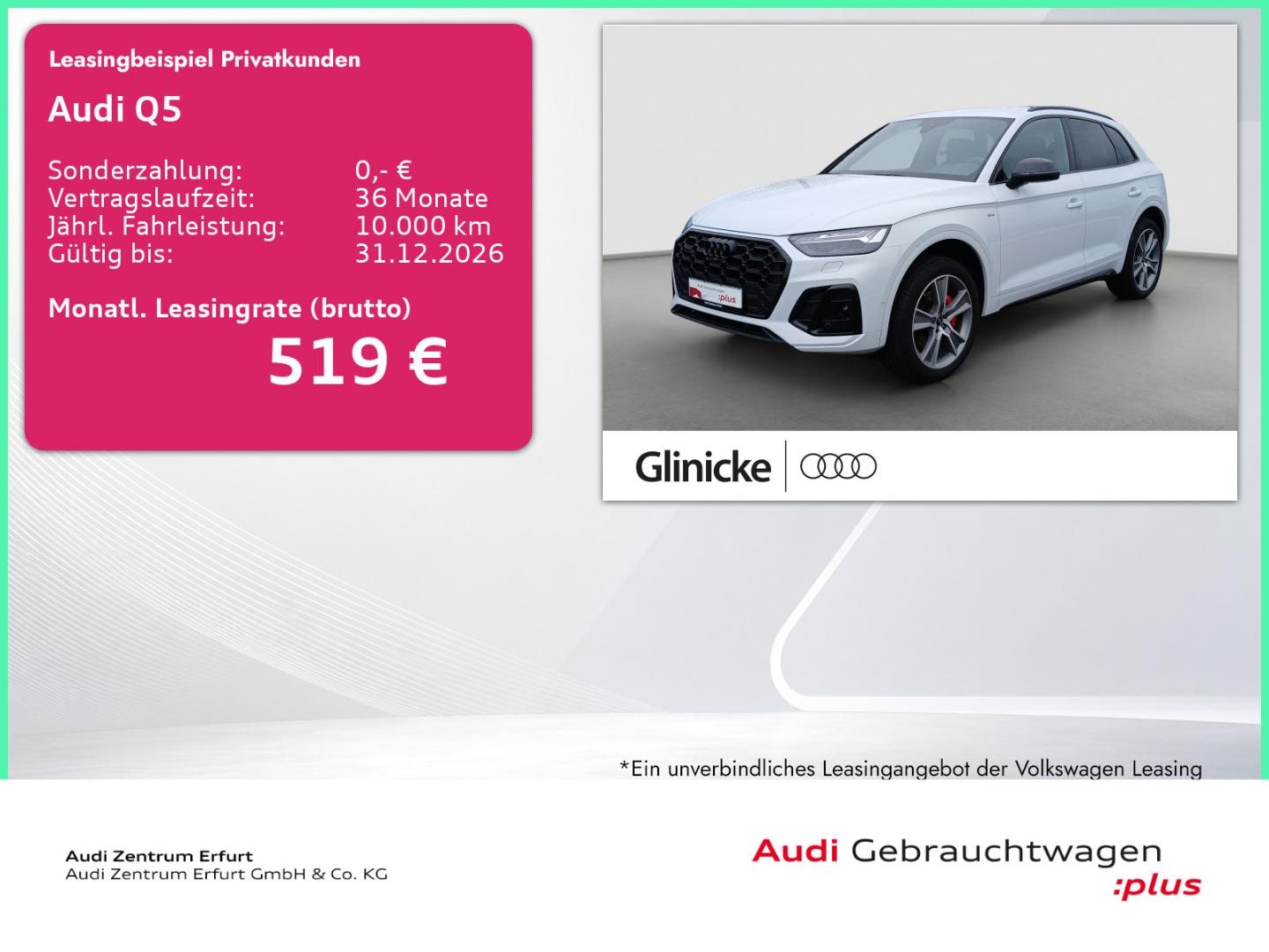 Bild über Audi Q5 TFSI e S line business 55 TFSI e quattro S tronic - für weitere Informationen kontaktieren Sie den Audi Partner