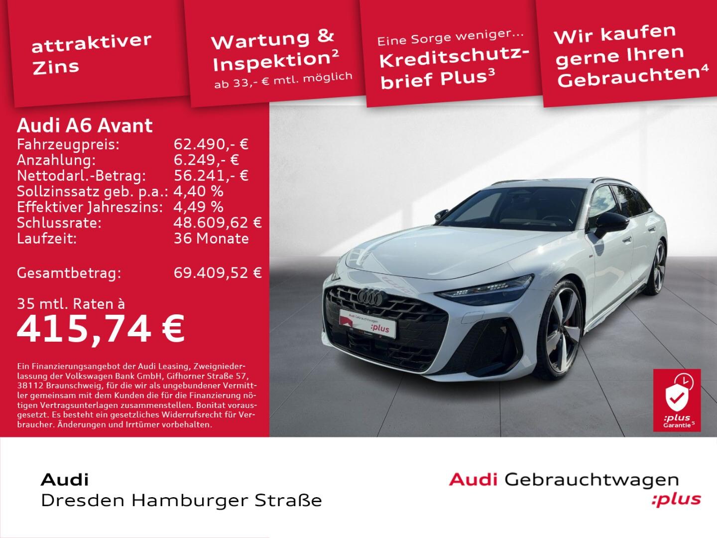 Bild über Audi A6 Avant edition one TDI quattro 150 kW S tronic - für weitere Informationen kontaktieren Sie den Audi Partner