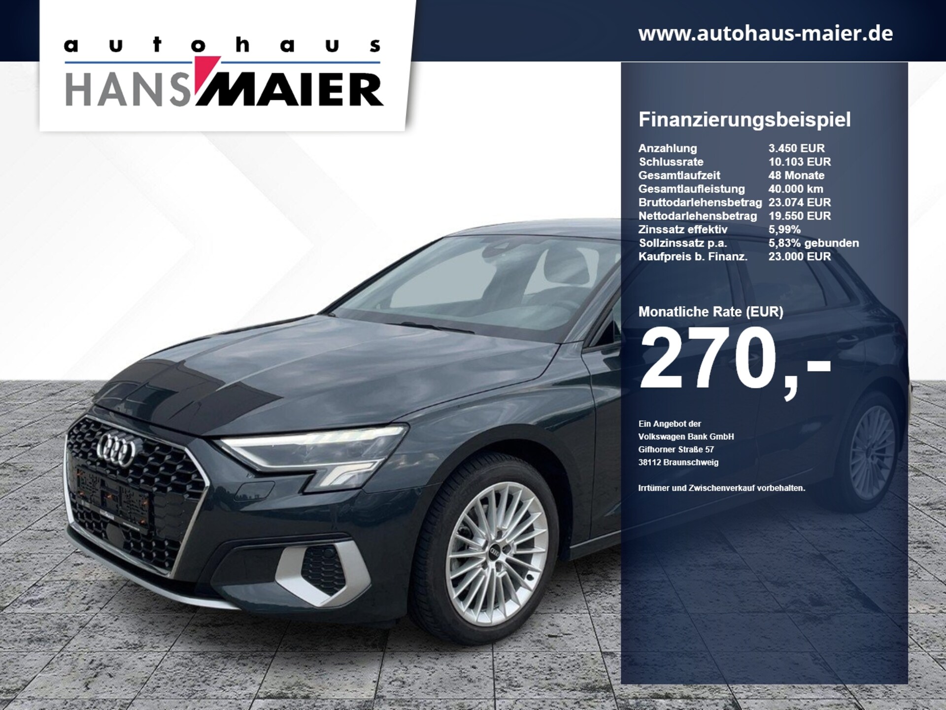 Audi A3 Sportback Advanced