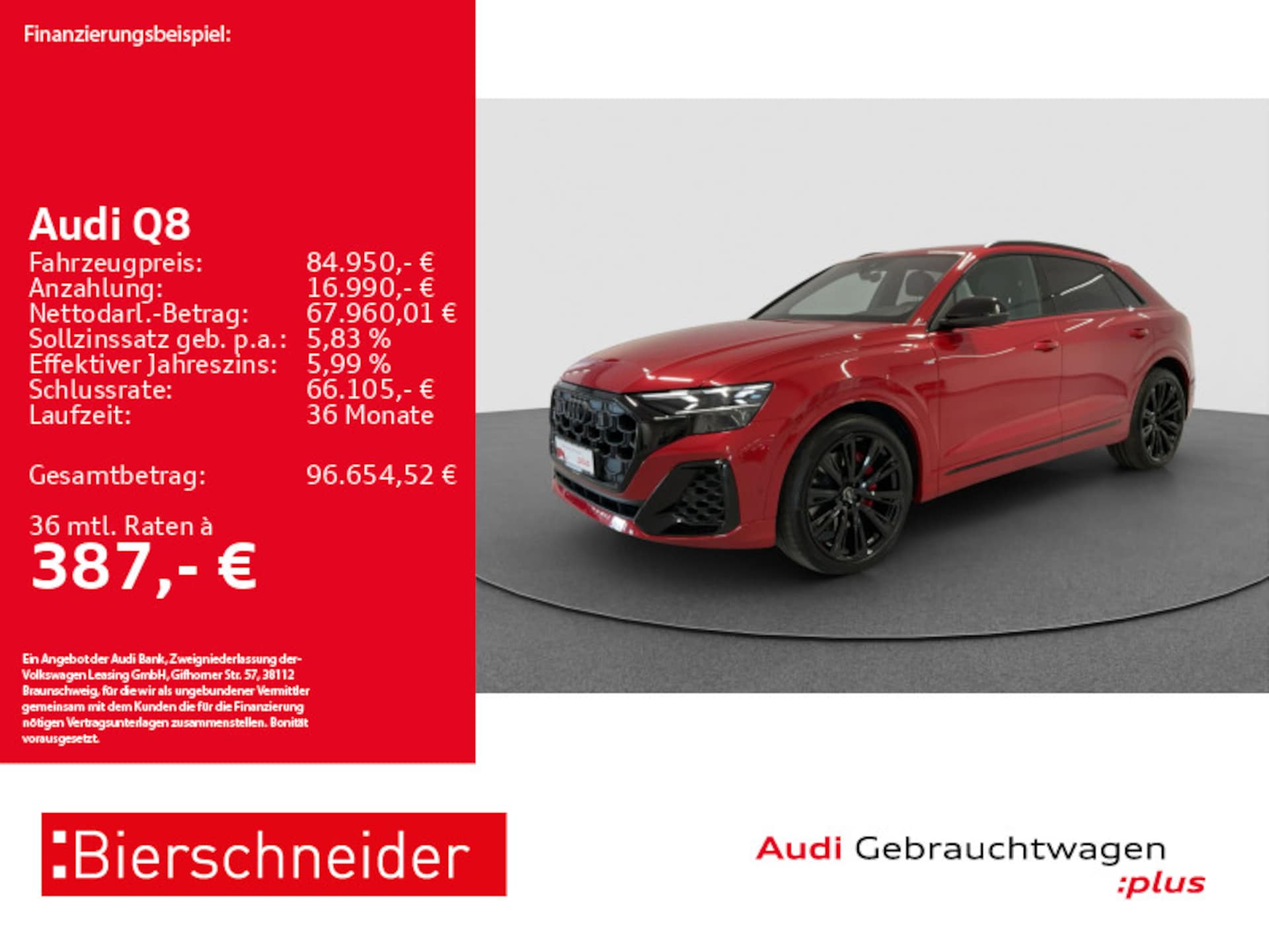 Audi Q8 SUV TFSI e